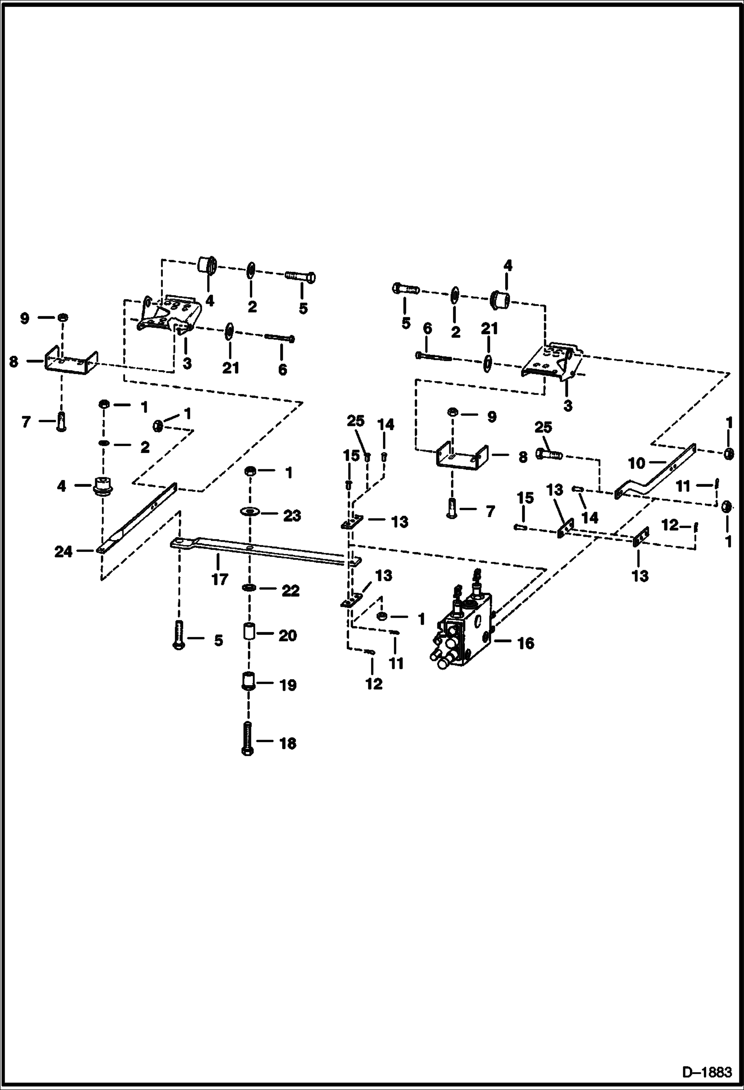 Схема запчастей Bobcat 700s - CONTROL PEDALS HYDRAULIC SYSTEM