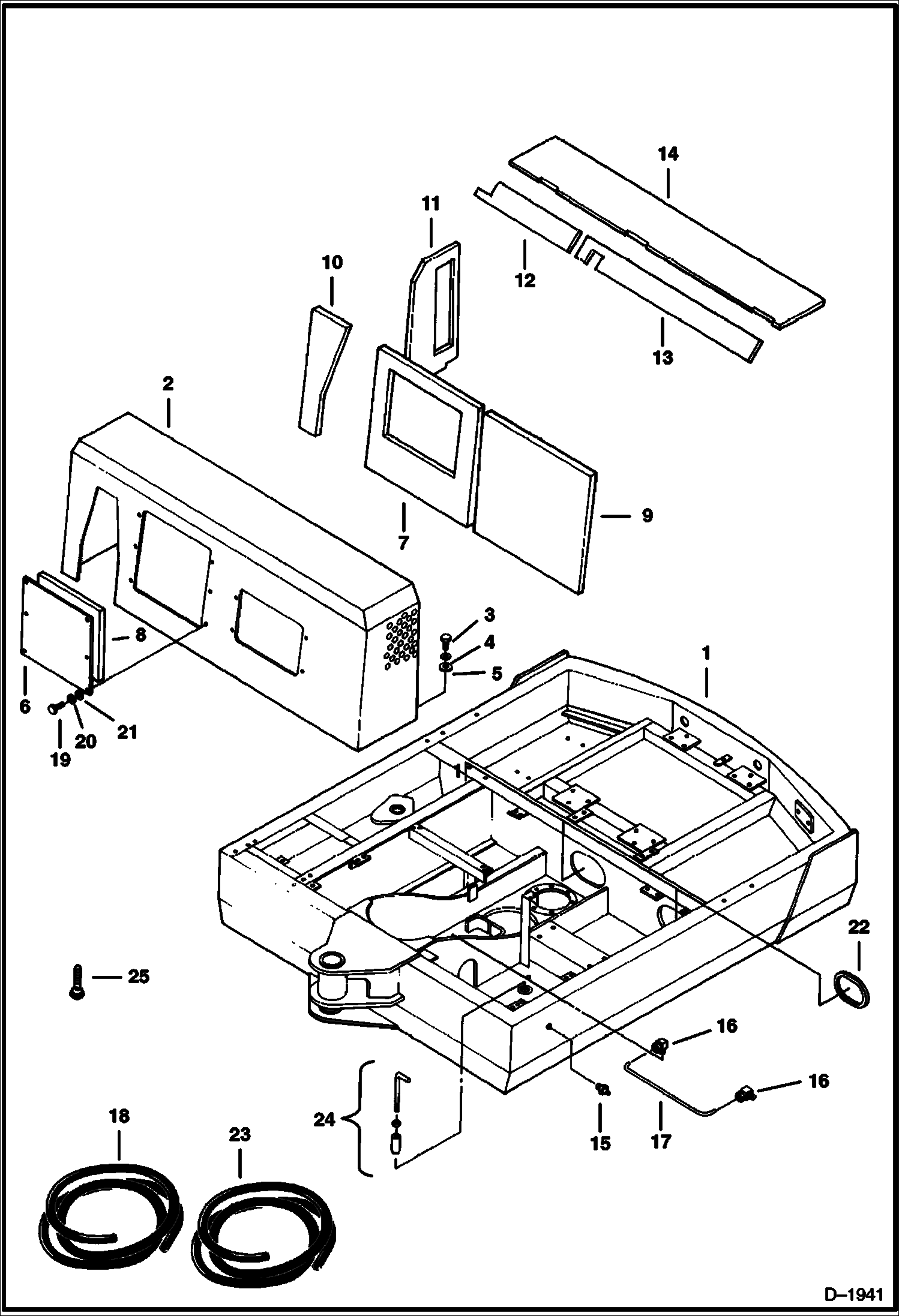 Схема запчастей Bobcat 225 - REVOLVING FRAME MAIN FRAME