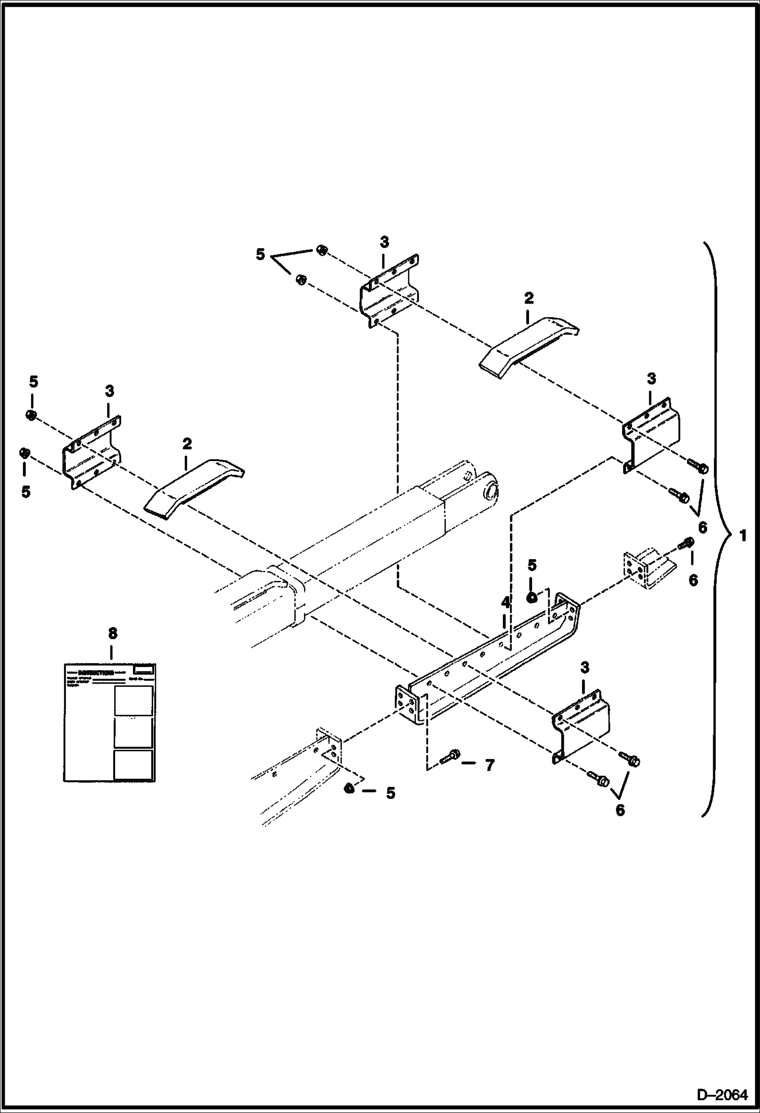 Схема запчастей Bobcat TRENCHERS - TRENCHER (Chain Guides) (1524 mm (5)) (LT305) Loader