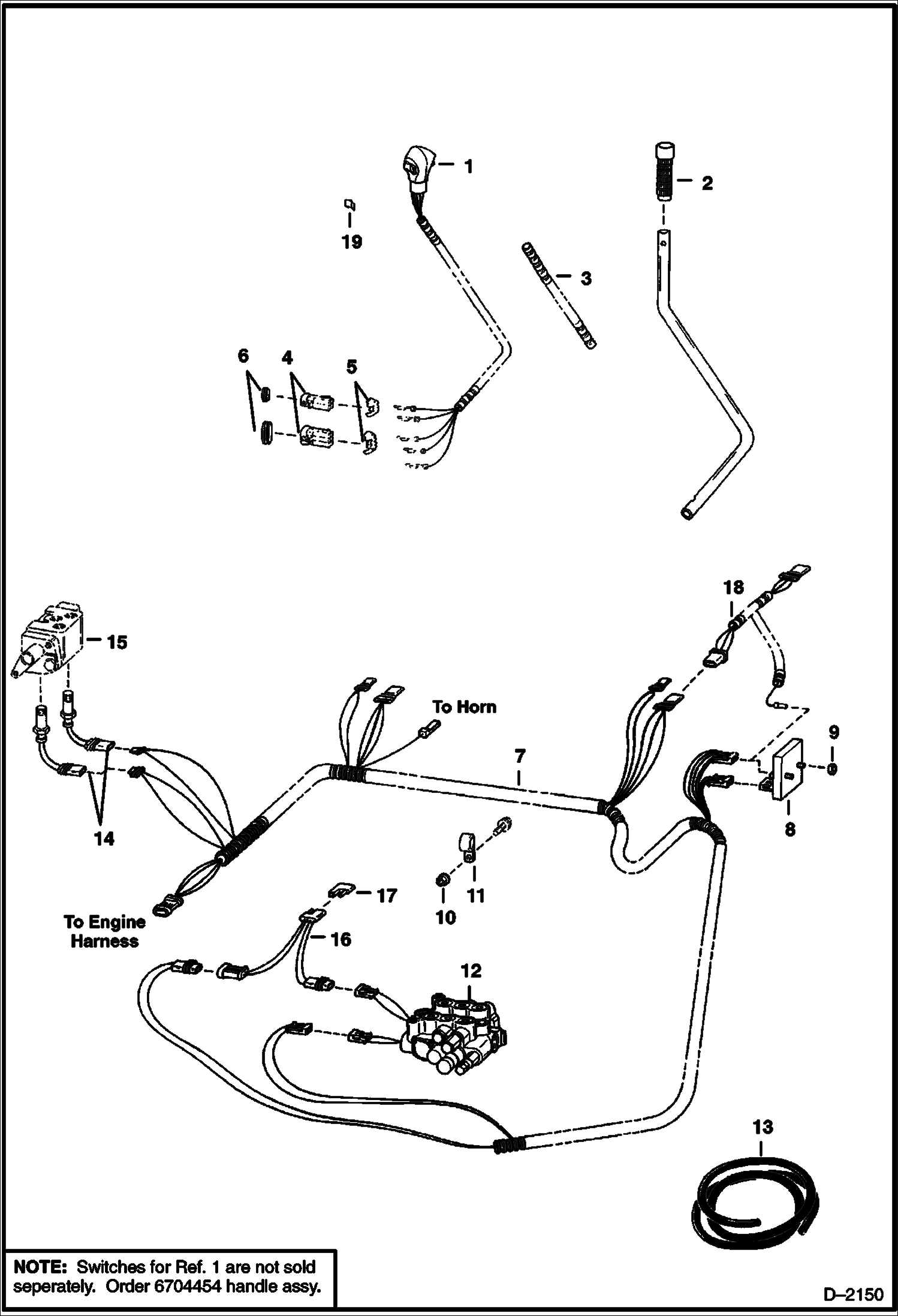 Схема запчастей Bobcat 800s - CONTROLS ELECTRICAL (S/N 5084 11354 & Above) (S/N 5097 11001 & Above) ELECTRICAL SYSTEM