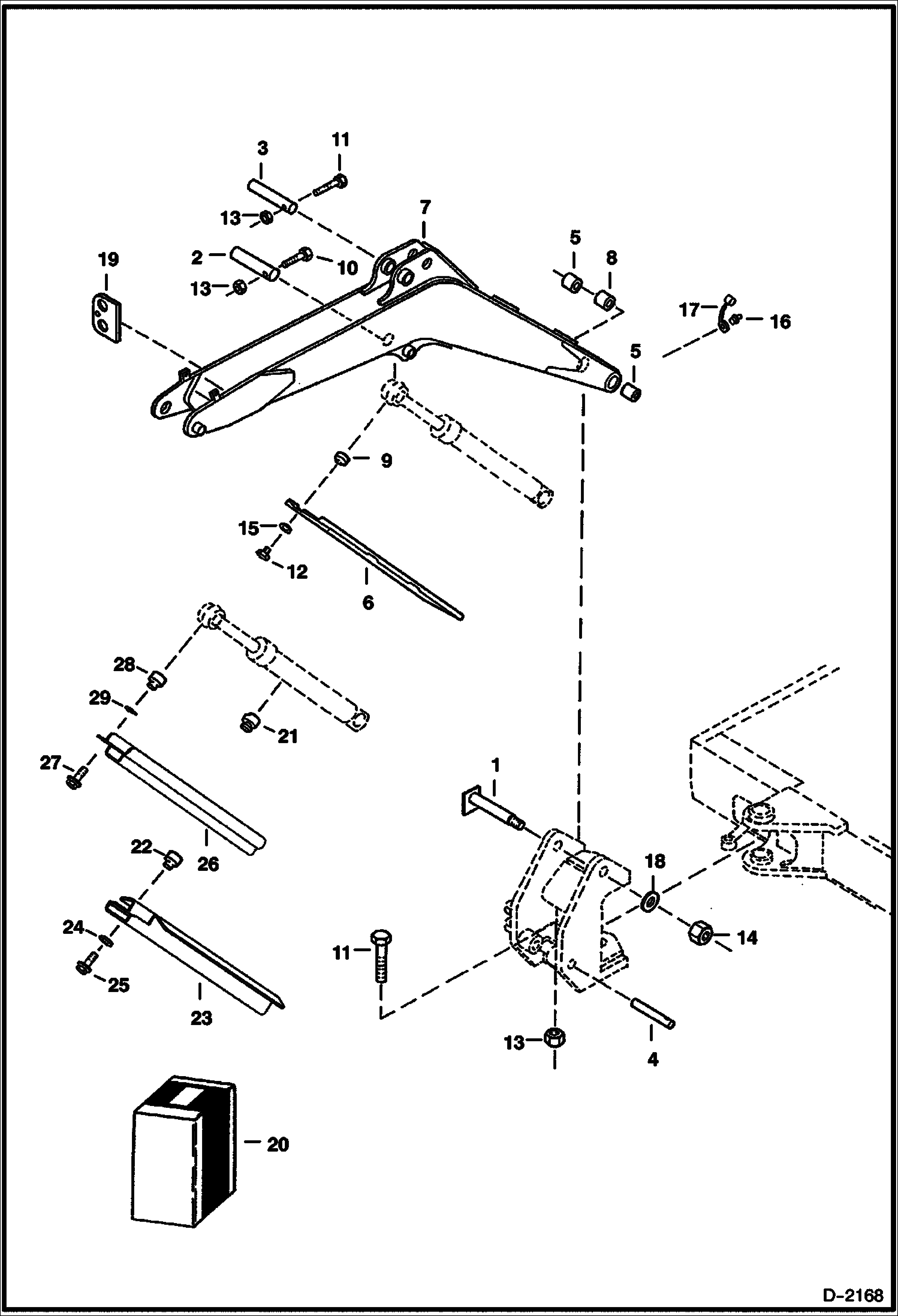 Схема запчастей Bobcat 231 - BOOM WORK EQUIPMENT