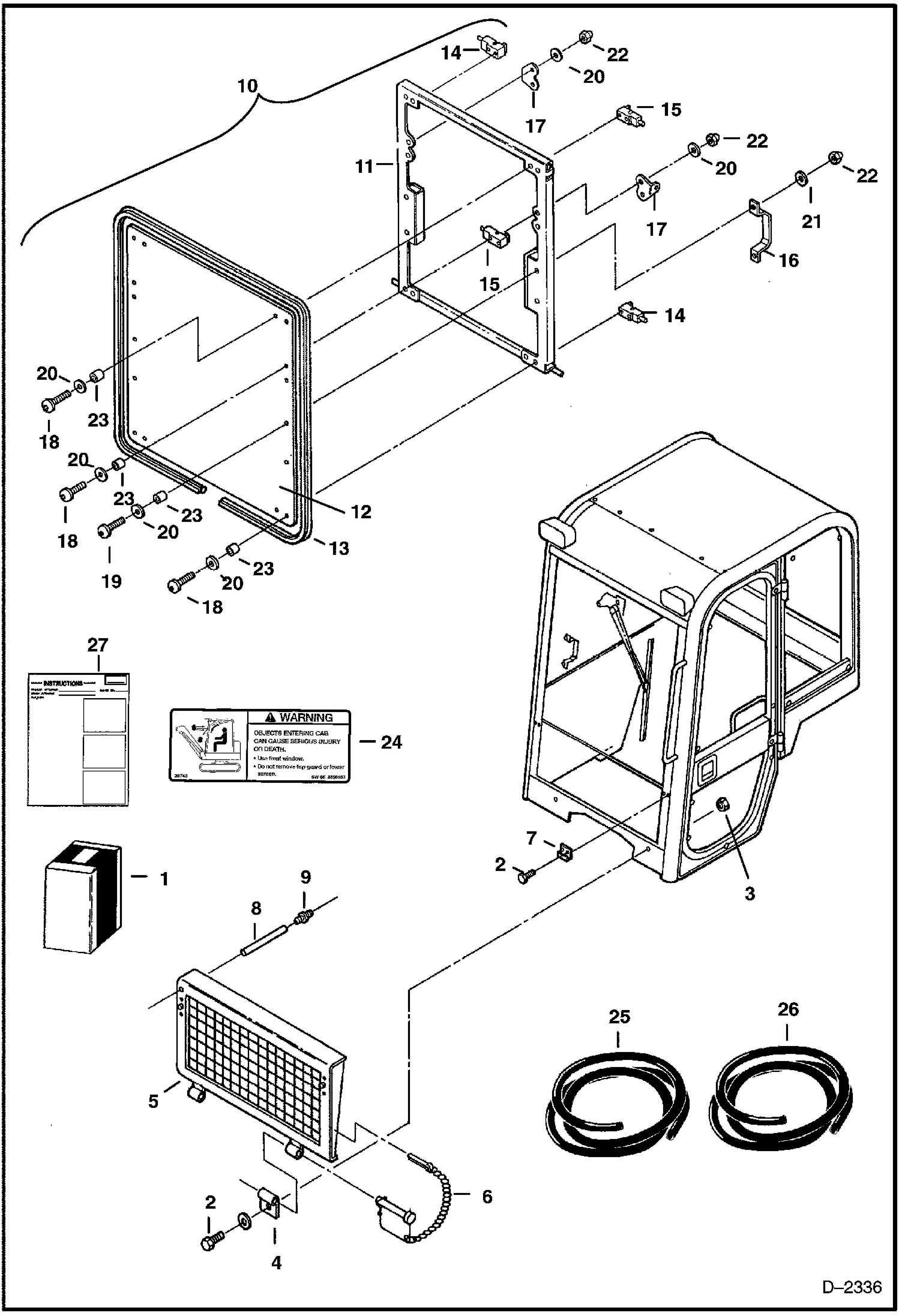 Схема запчастей Bobcat 331 - SPECIAL APPLICATION KIT (Cab) ACCESSORIES & OPTIONS