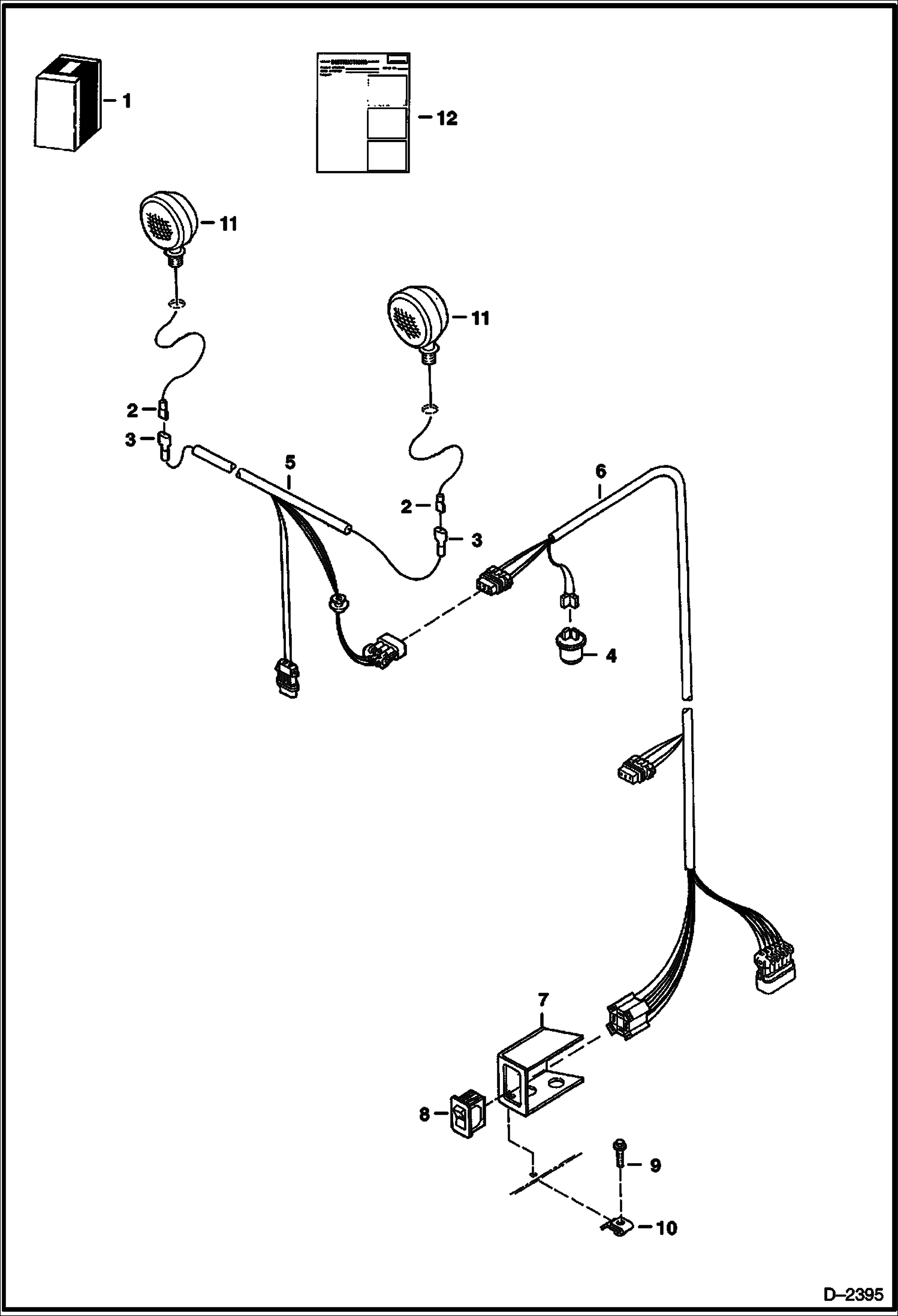 Схема запчастей Bobcat Articulated Loaders - FLASHER LIGHT KIT ACCESSORIES & OPTIONS