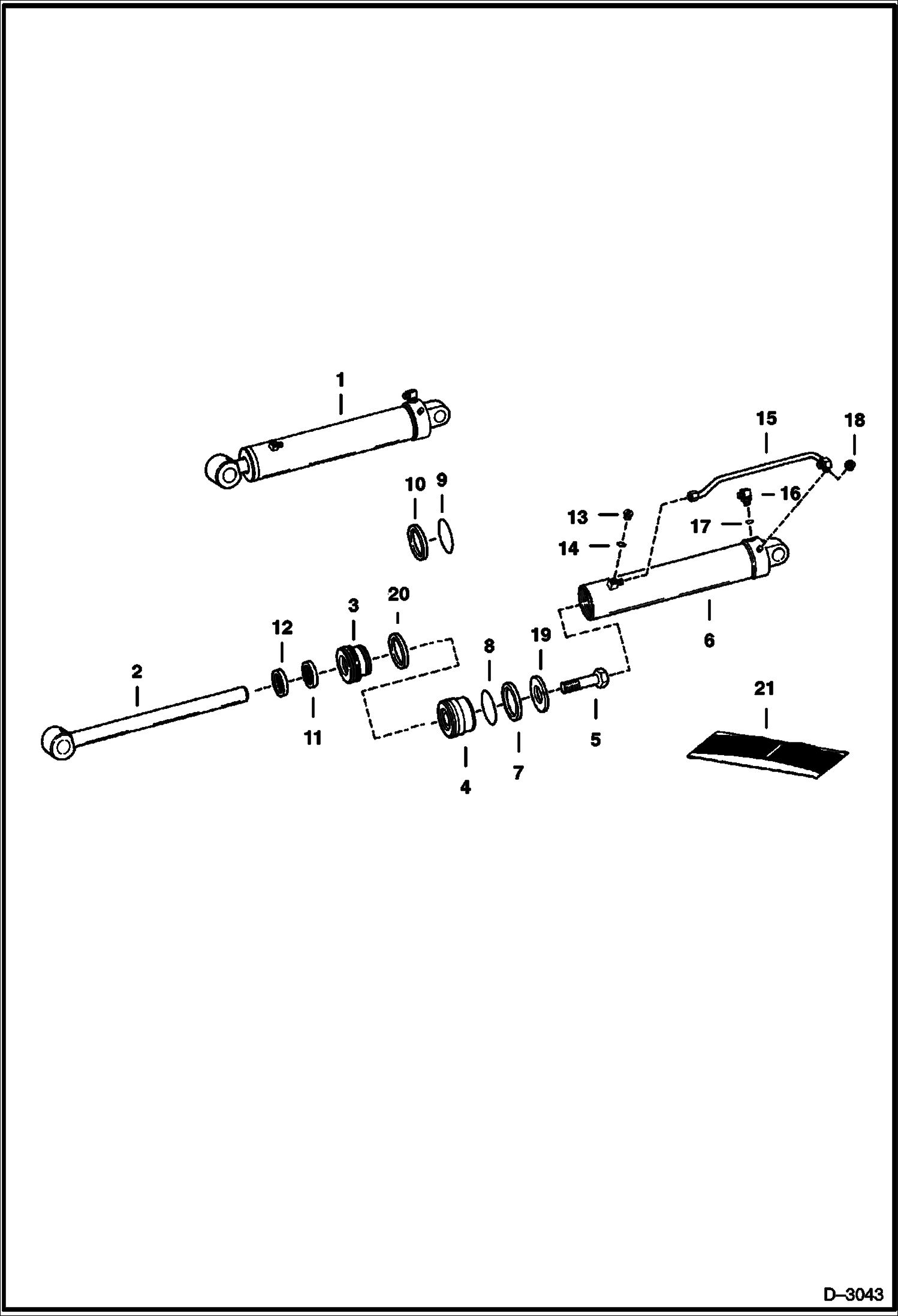 Схема запчастей Bobcat BACKHOE - BACKHOE (Boom Cylinder) (914B) 911B/914B BACKHOE