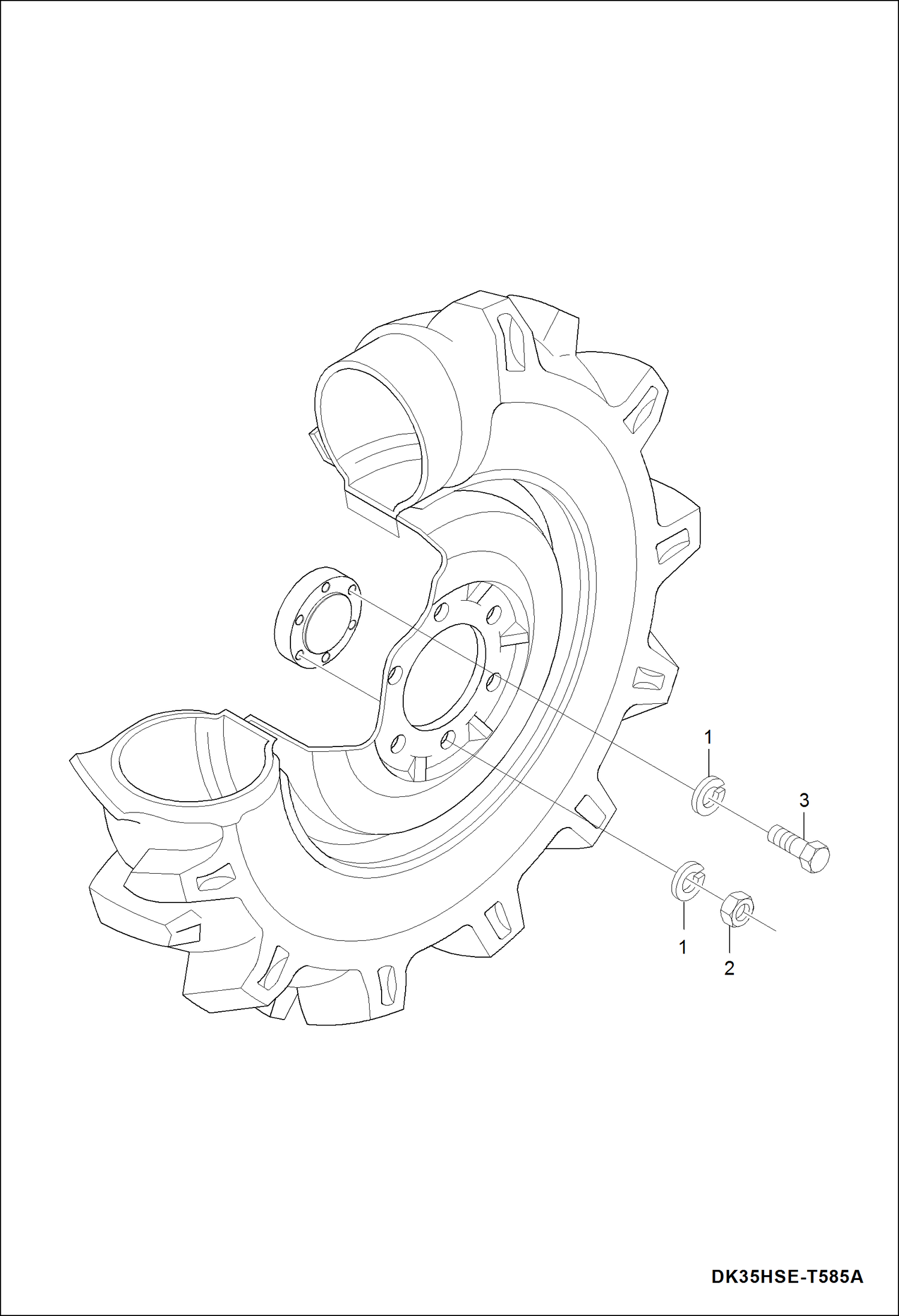 Схема запчастей Bobcat CT450 - FRONT WHEEL A GROUP DRIVE TRAIN