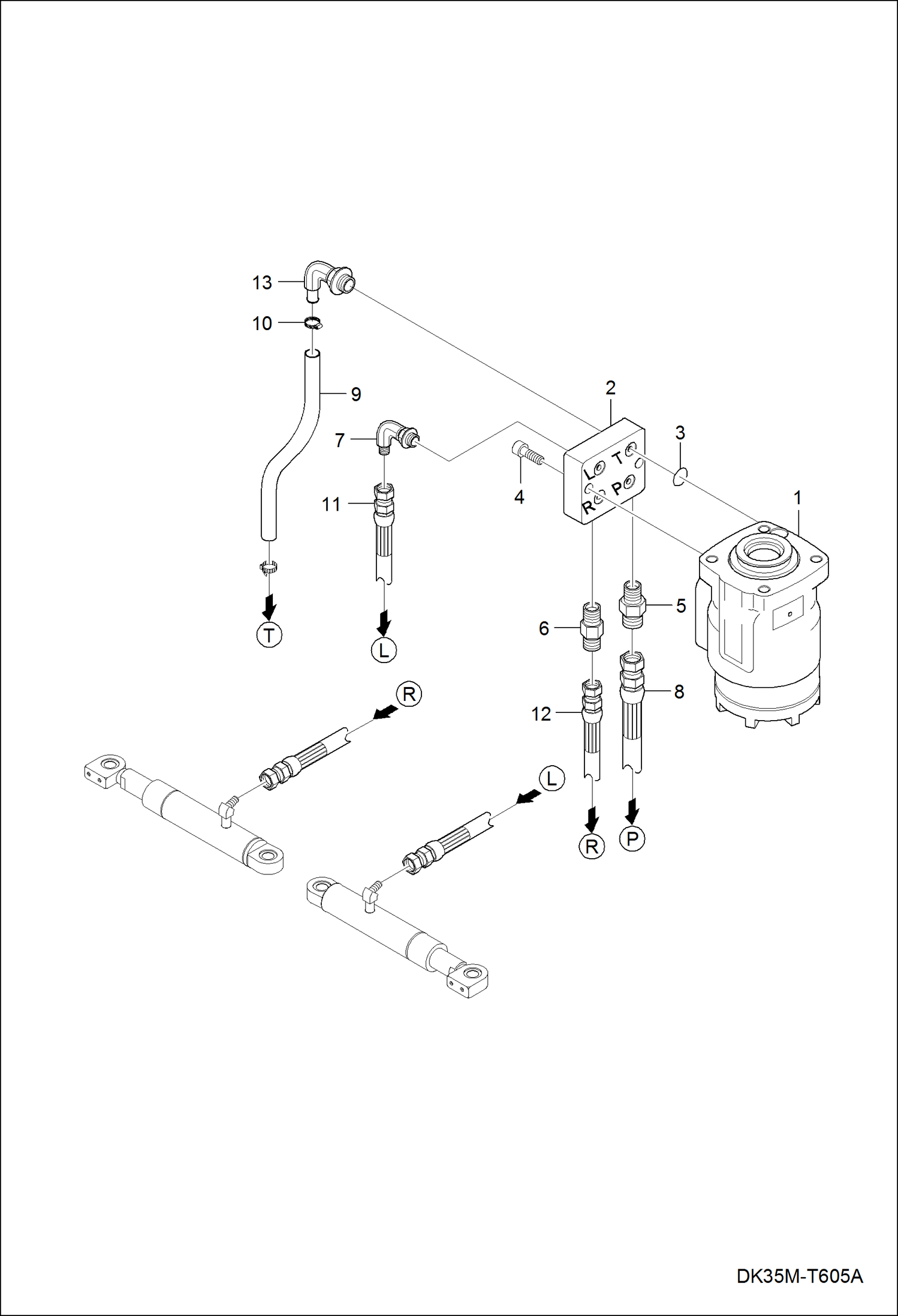 Схема запчастей Bobcat CT335 - POWER STEERING UNIT GROUP DRIVE TRAIN