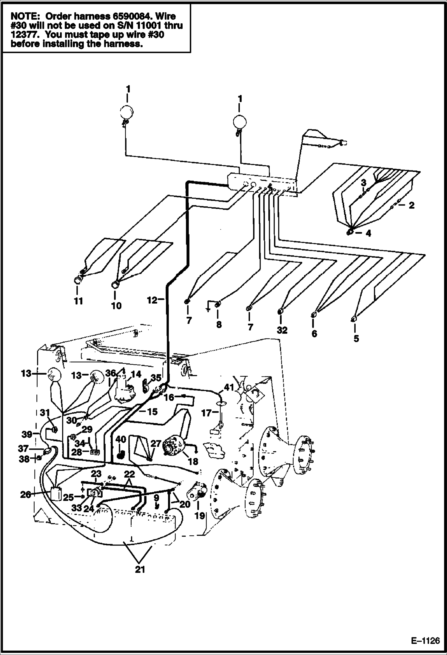 Схема запчастей Bobcat 900s - ELECTRICAL CIRCUITRY (S/N 13056 & Below) ELECTRICAL SYSTEM