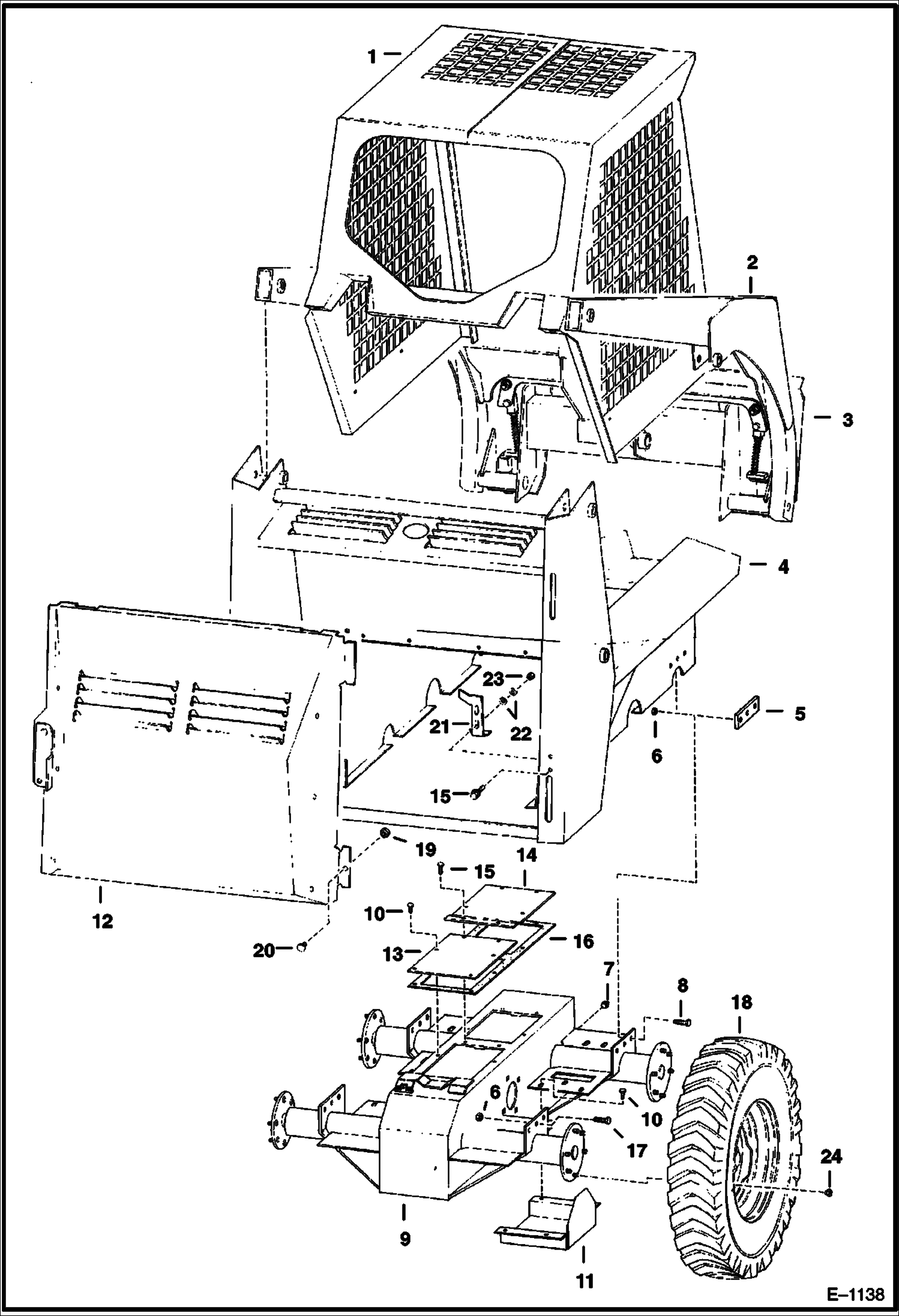 Схема запчастей Bobcat 500s - MAIN FRAME MAIN FRAME
