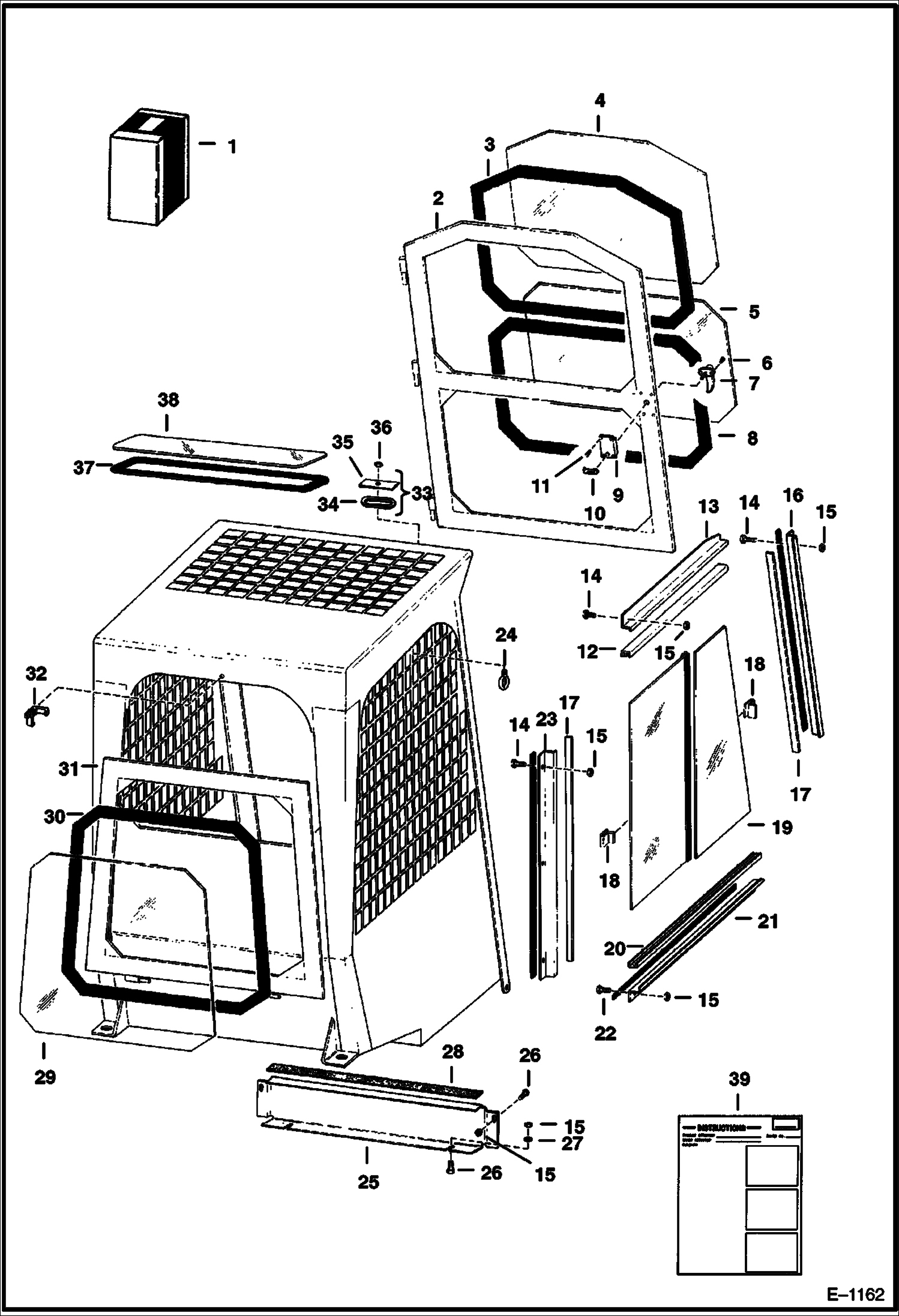Схема запчастей Bobcat 800s - CAB ENCLOSURE (S/N 13001 & Above) ACCESSORIES & OPTIONS