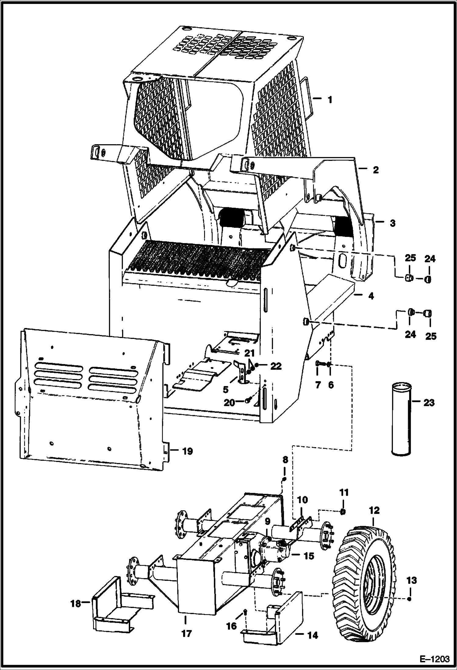 Схема запчастей Bobcat 700s - MAIN FRAME MAIN FRAME