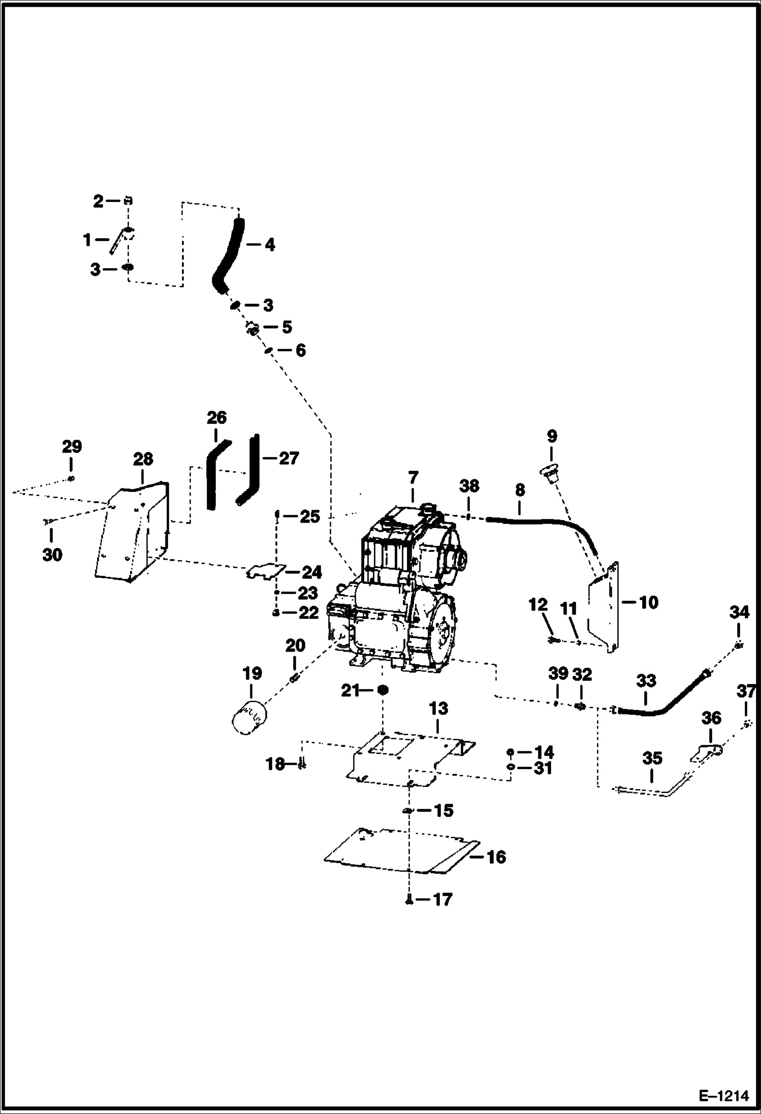 Схема запчастей Bobcat 300s - ENGINE & ATTACHING PARTS POWER UNIT