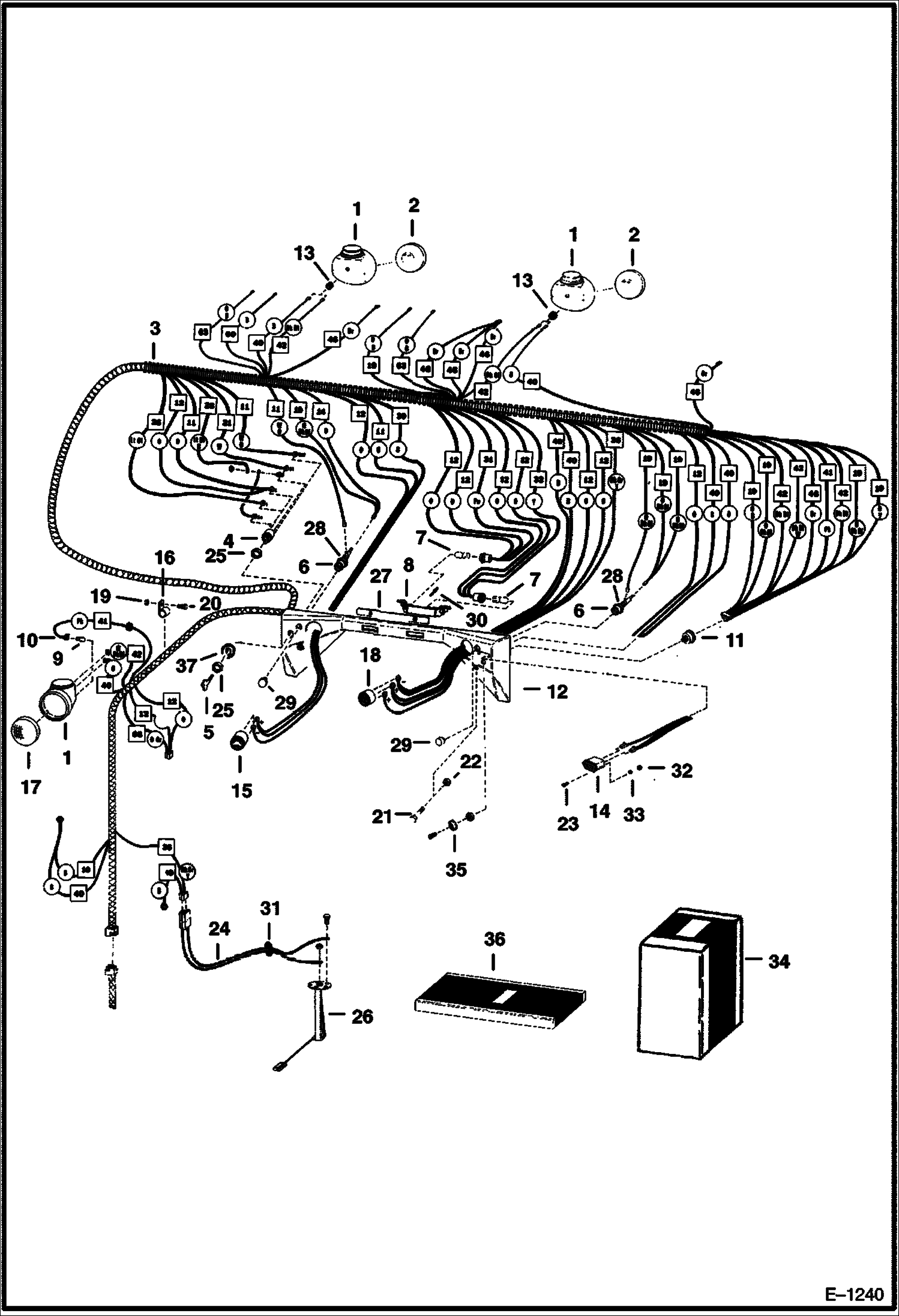 Схема запчастей Bobcat 600s - CAB ELECTRICAL SYSTEM (S/N 5005 11001 & Above) ELECTRICAL SYSTEM