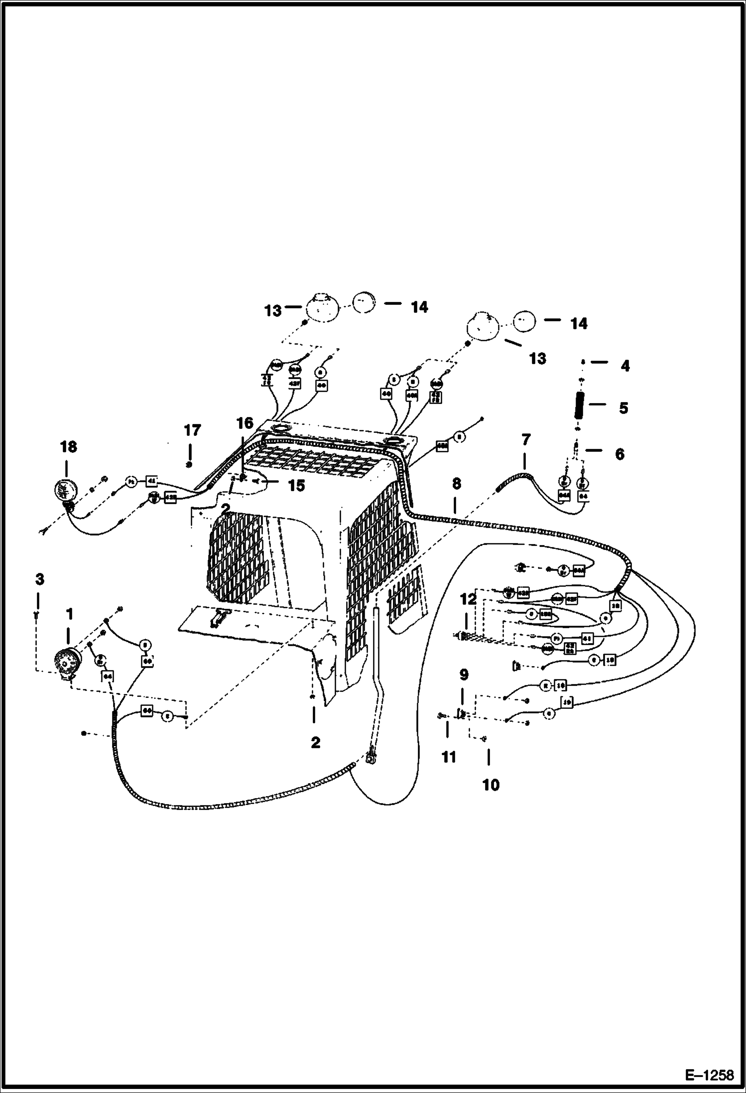 Схема запчастей Bobcat 800s - EUROPEAN ACCESSORIES (Horn & Light) ACCESSORIES & OPTIONS