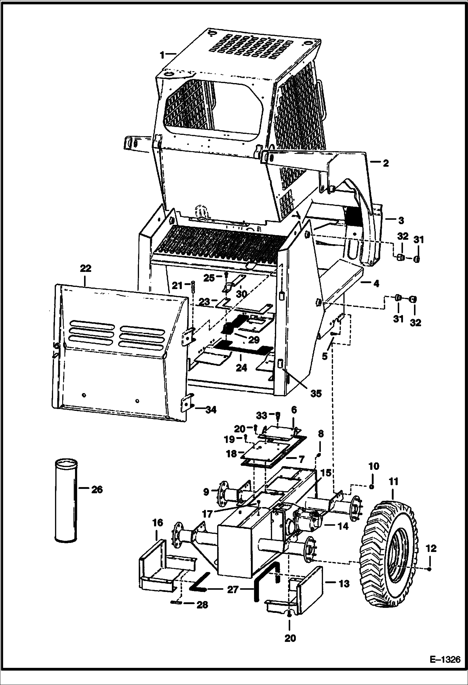 Схема запчастей Bobcat 700s - MAIN FRAME MAIN FRAME