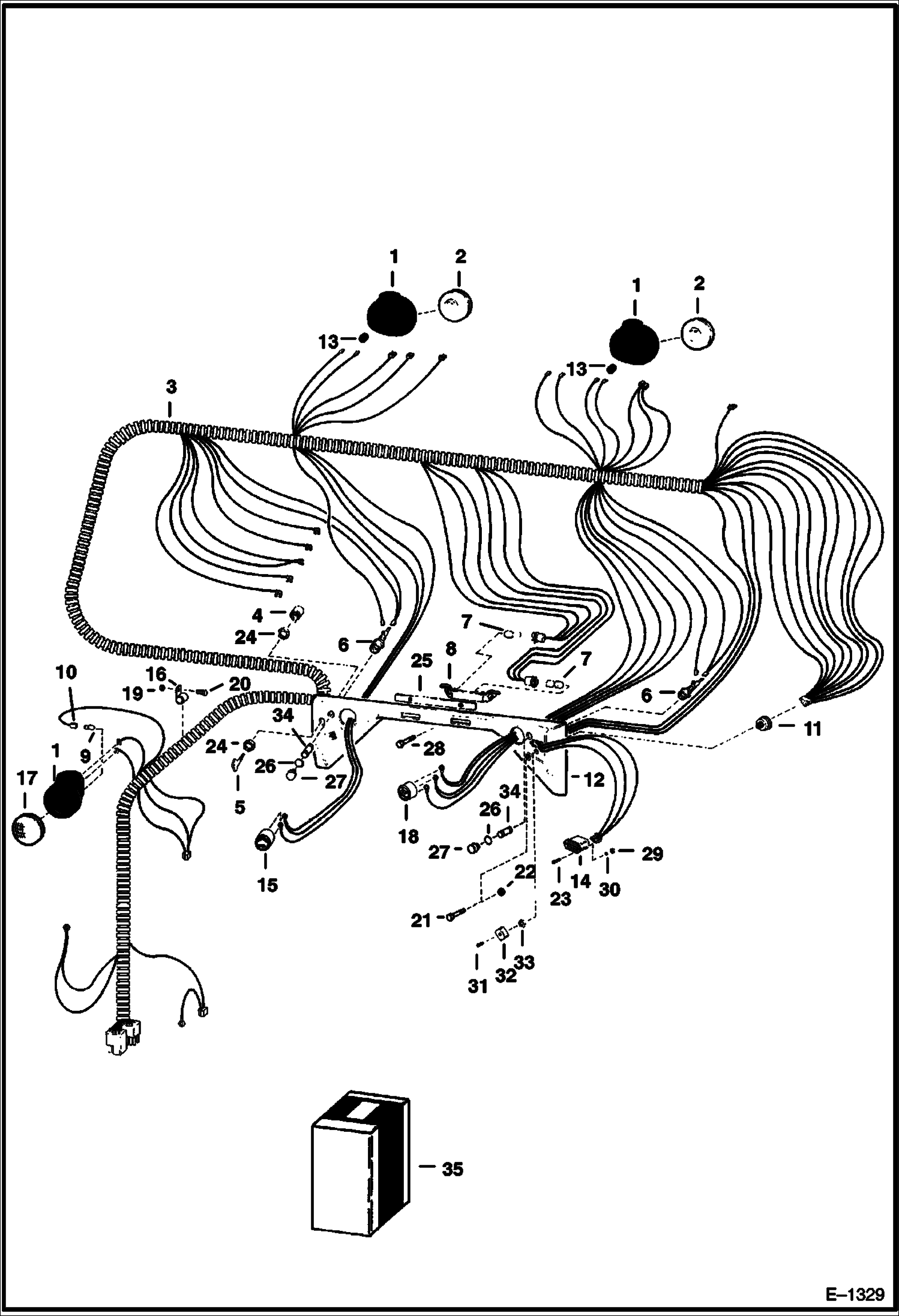 Схема запчастей Bobcat 600s - CAB ELECTRICAL SYSTEM (S/N 12999 & Below) ELECTRICAL SYSTEM