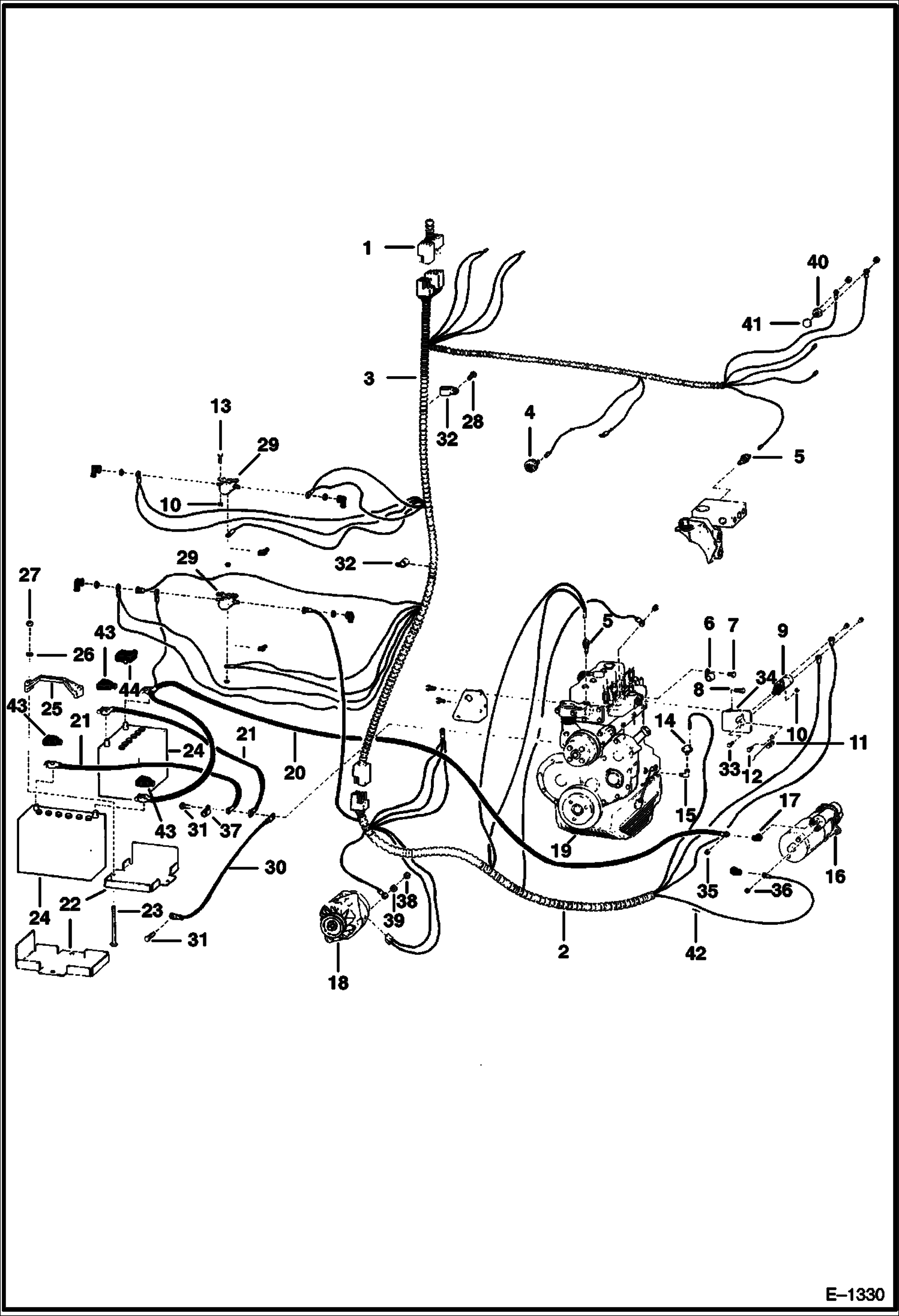 Схема запчастей Bobcat 800s - ENGINE ELECTRICAL ELECTRICAL SYSTEM
