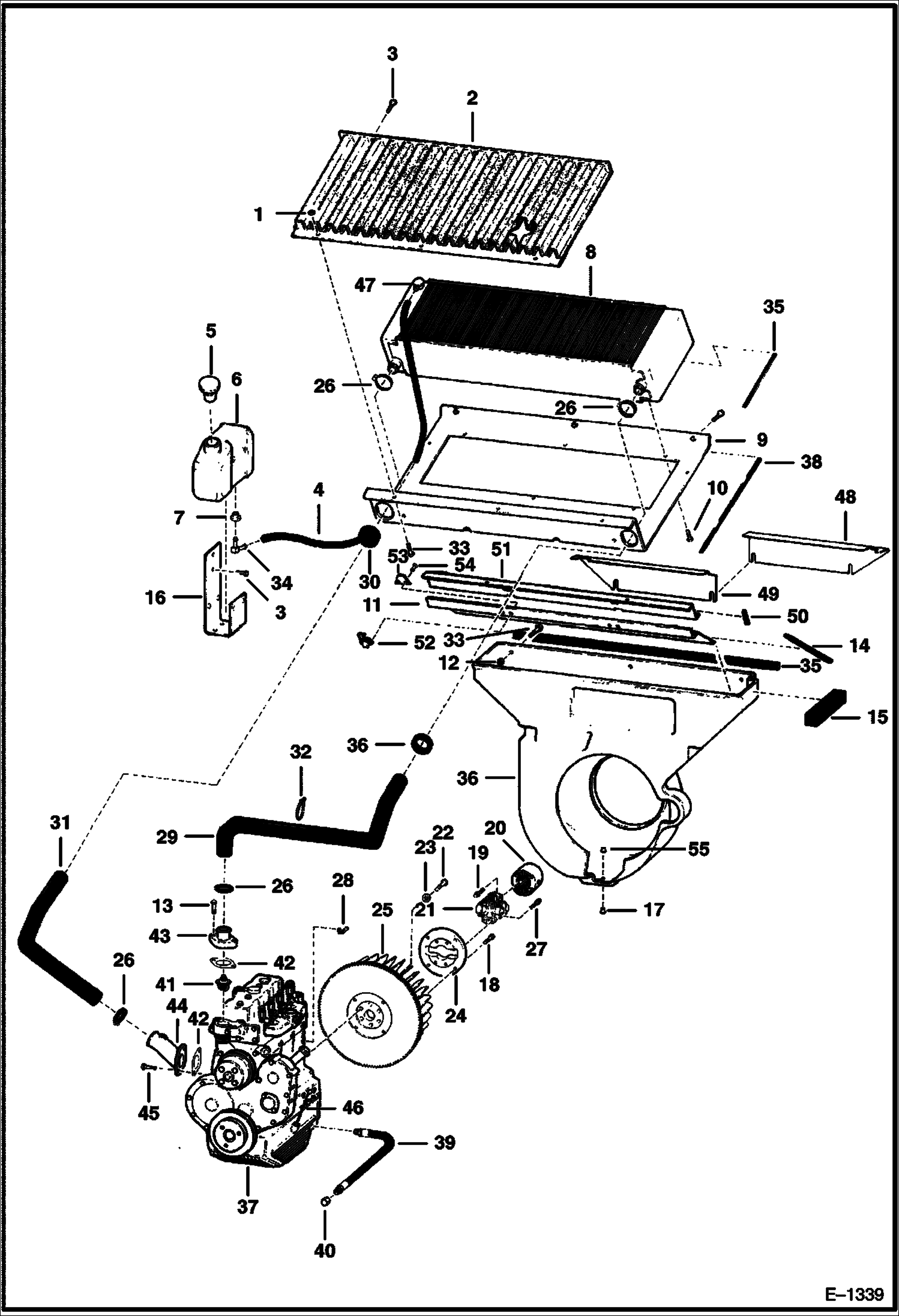 Схема запчастей Bobcat 800s - ENGINE & ATTACHING PARTS POWER UNIT