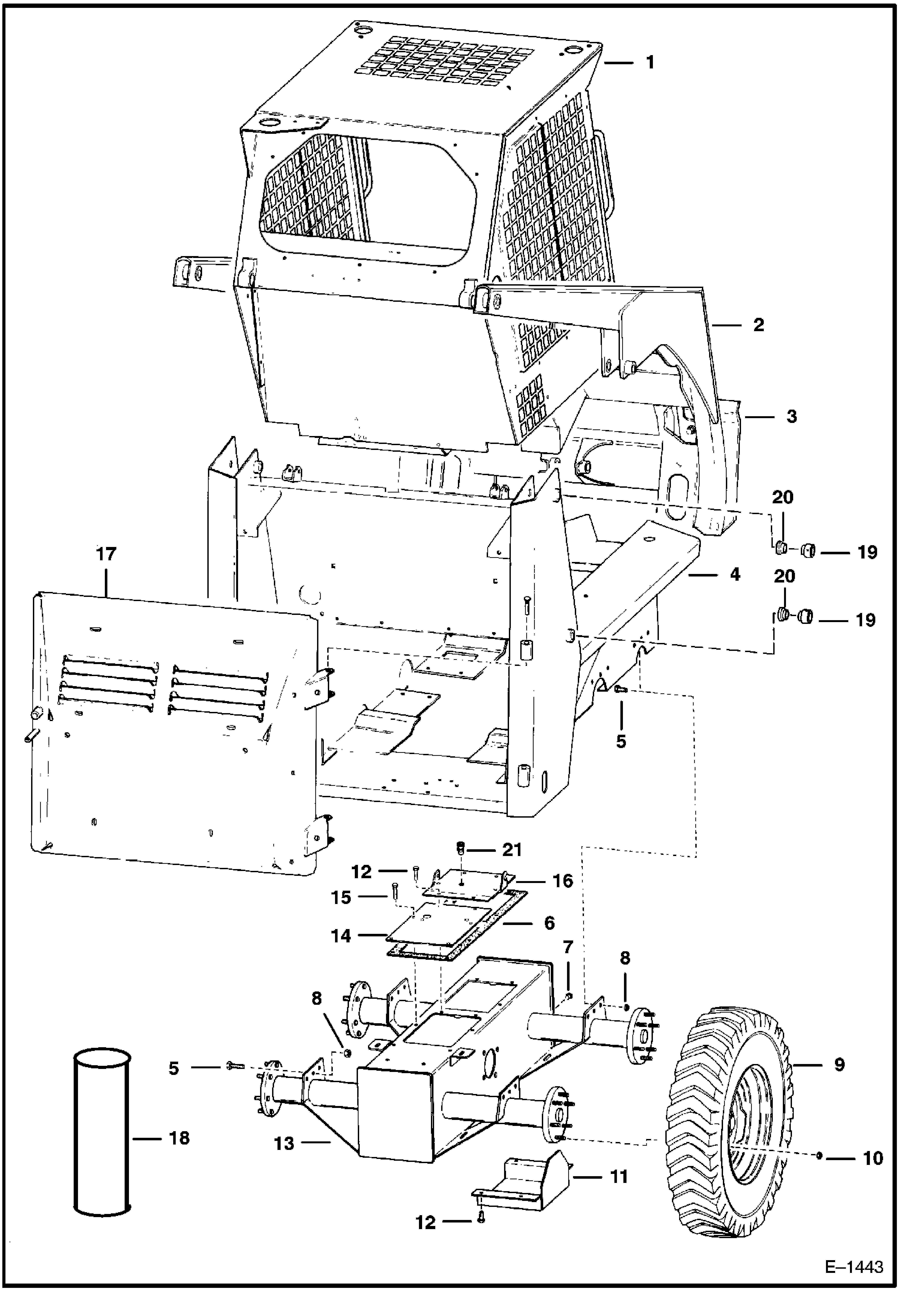 Схема запчастей Bobcat 500s - MAIN FRAME MAIN FRAME
