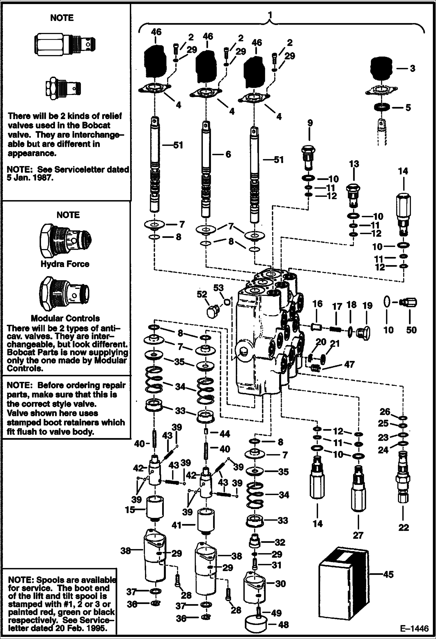 Схема запчастей Bobcat Articulated Loaders - CONTROL VALVE (Bobcat) HYDRAULIC SYSTEM