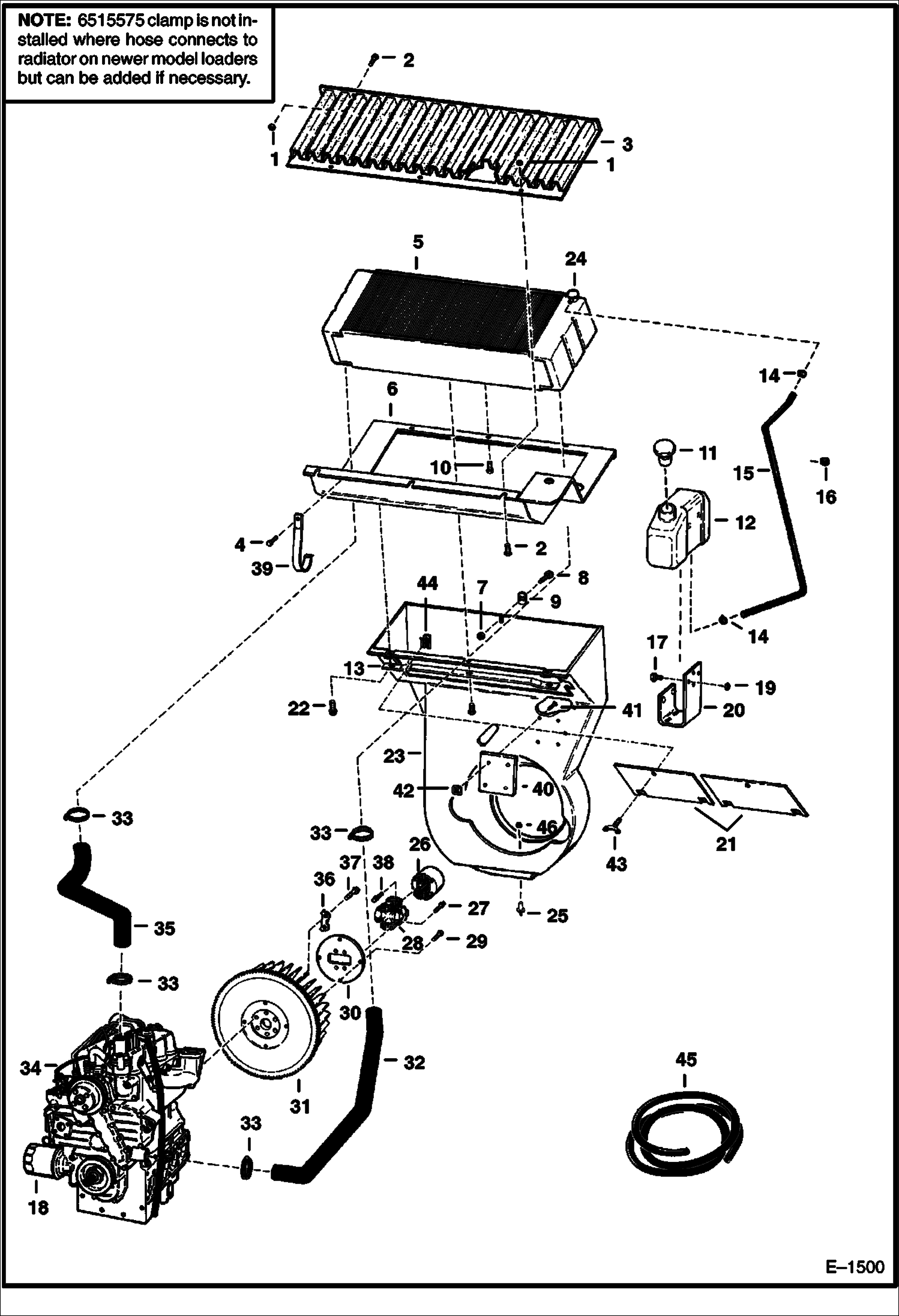 Схема запчастей Bobcat 600s - ENGINE & ATTACHING PARTS POWER UNIT