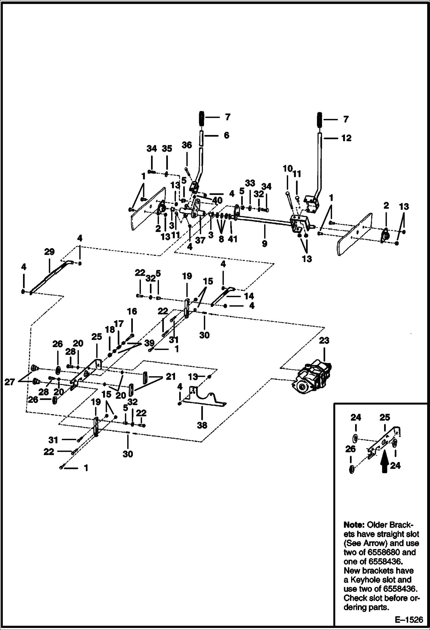 Схема запчастей Bobcat 600s - HAND CONTROLS HYDROSTATIC SYSTEM