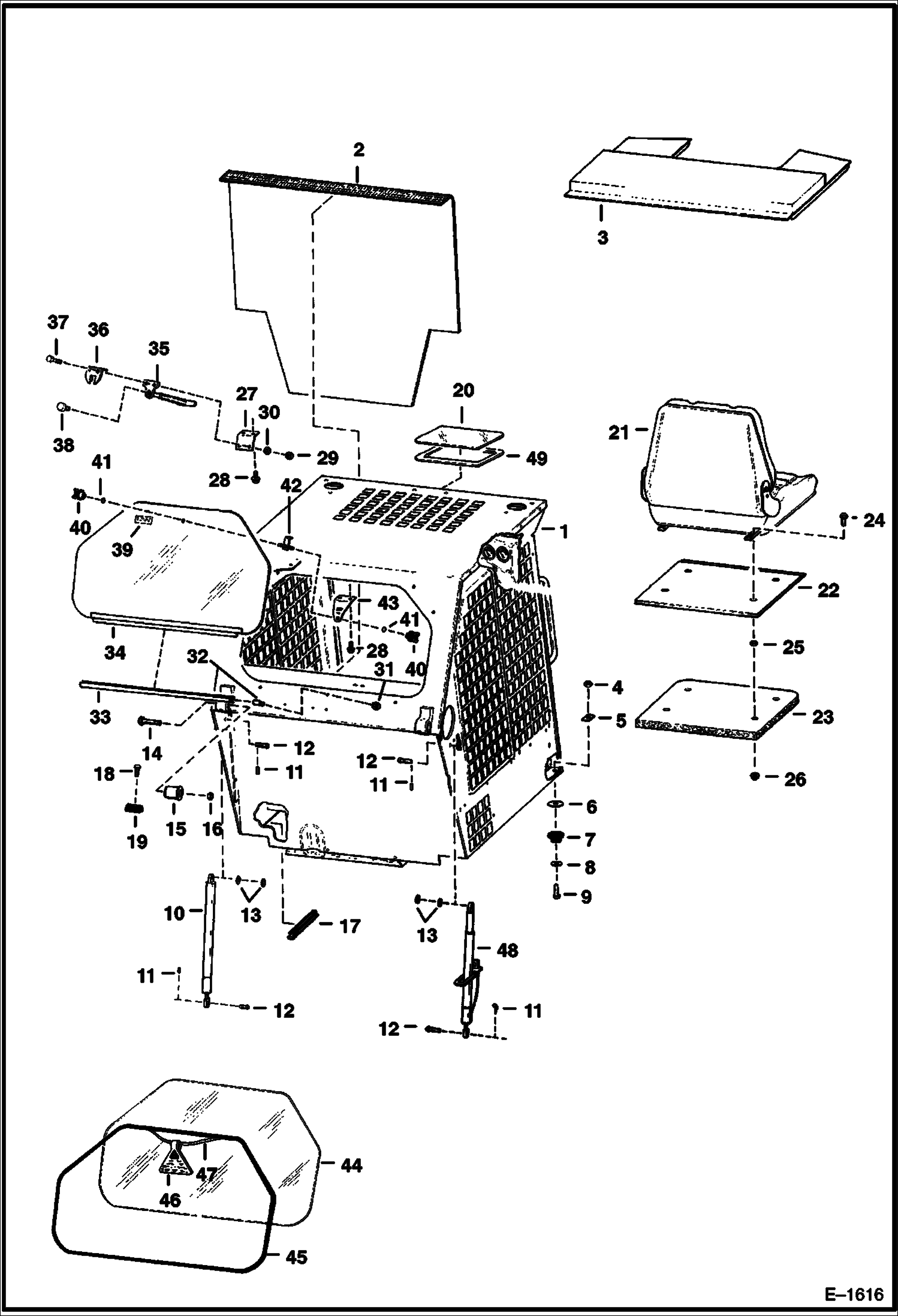 Схема запчастей Bobcat 700s - OPERATOR CAB (Deluxe) (S/N 20001 & Above) ACCESSORIES & OPTIONS