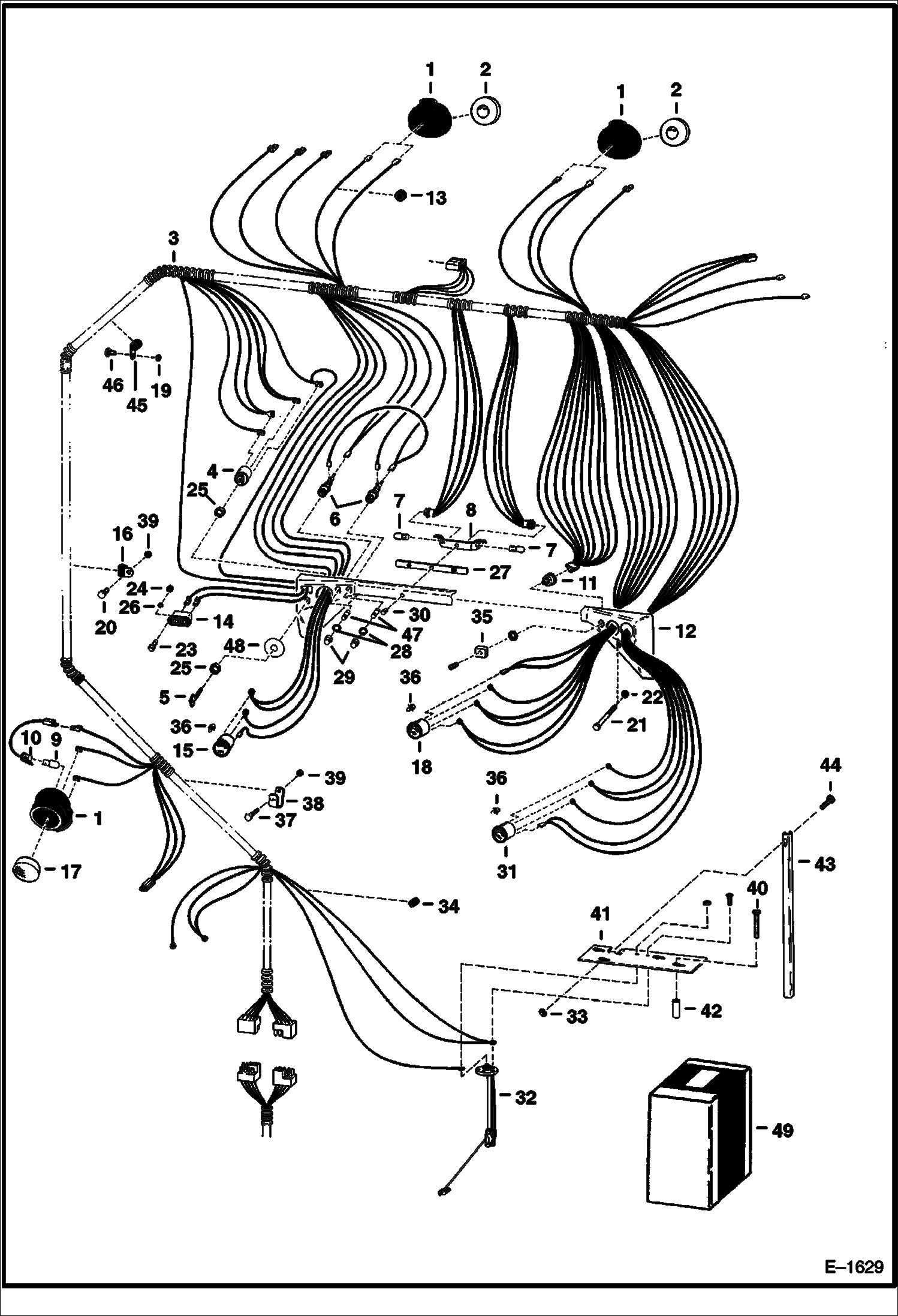 Схема запчастей Bobcat 800s - CAB ELECTRICAL SYSTEM (S/N 20001 & Above) ELECTRICAL SYSTEM