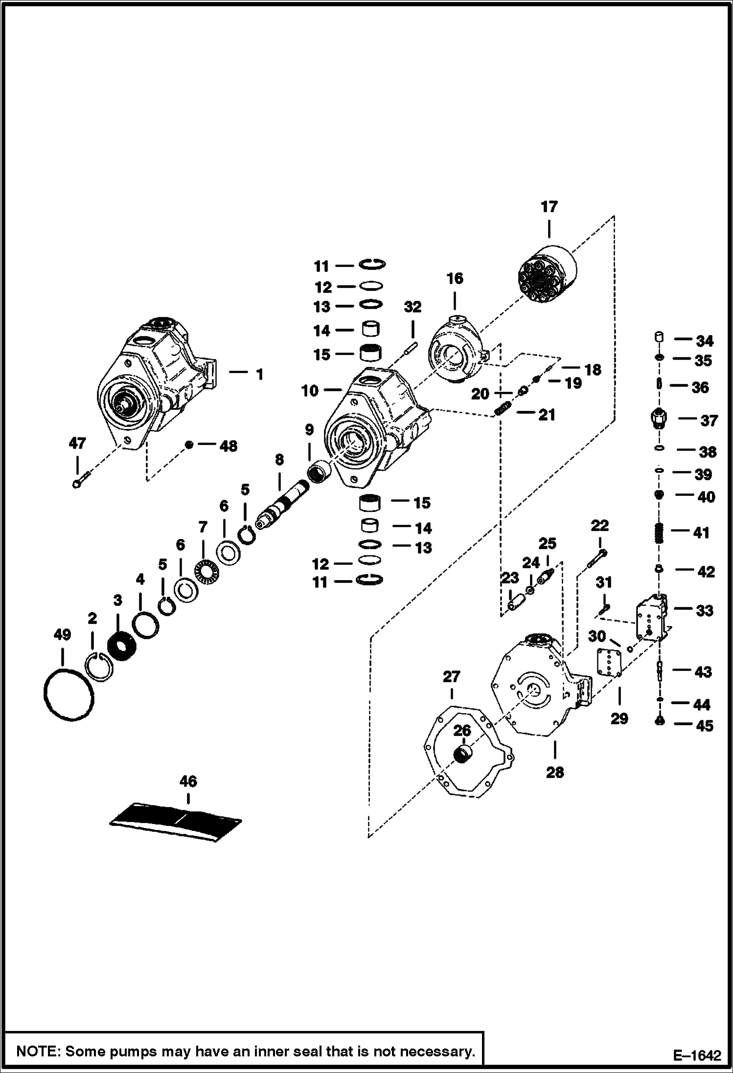 Схема запчастей Bobcat 900s - HYDROSTATIC PUMP (Cessna - Implement) HYDROSTATIC SYSTEM