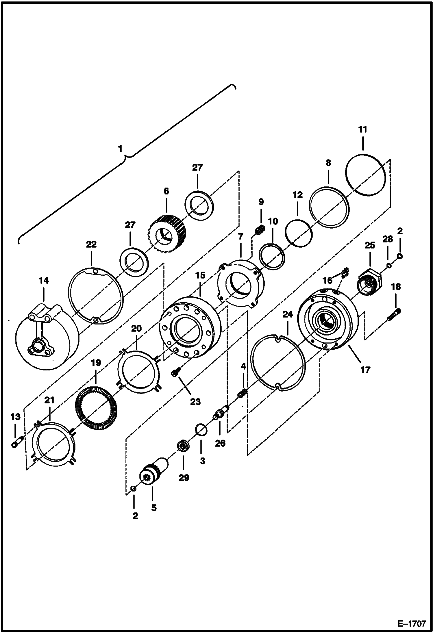 Схема запчастей Bobcat Articulated Loaders - BRAKE (SY-TEC) MICO/(S/N 13190 & Above) HYDROSTATIC SYSTEM
