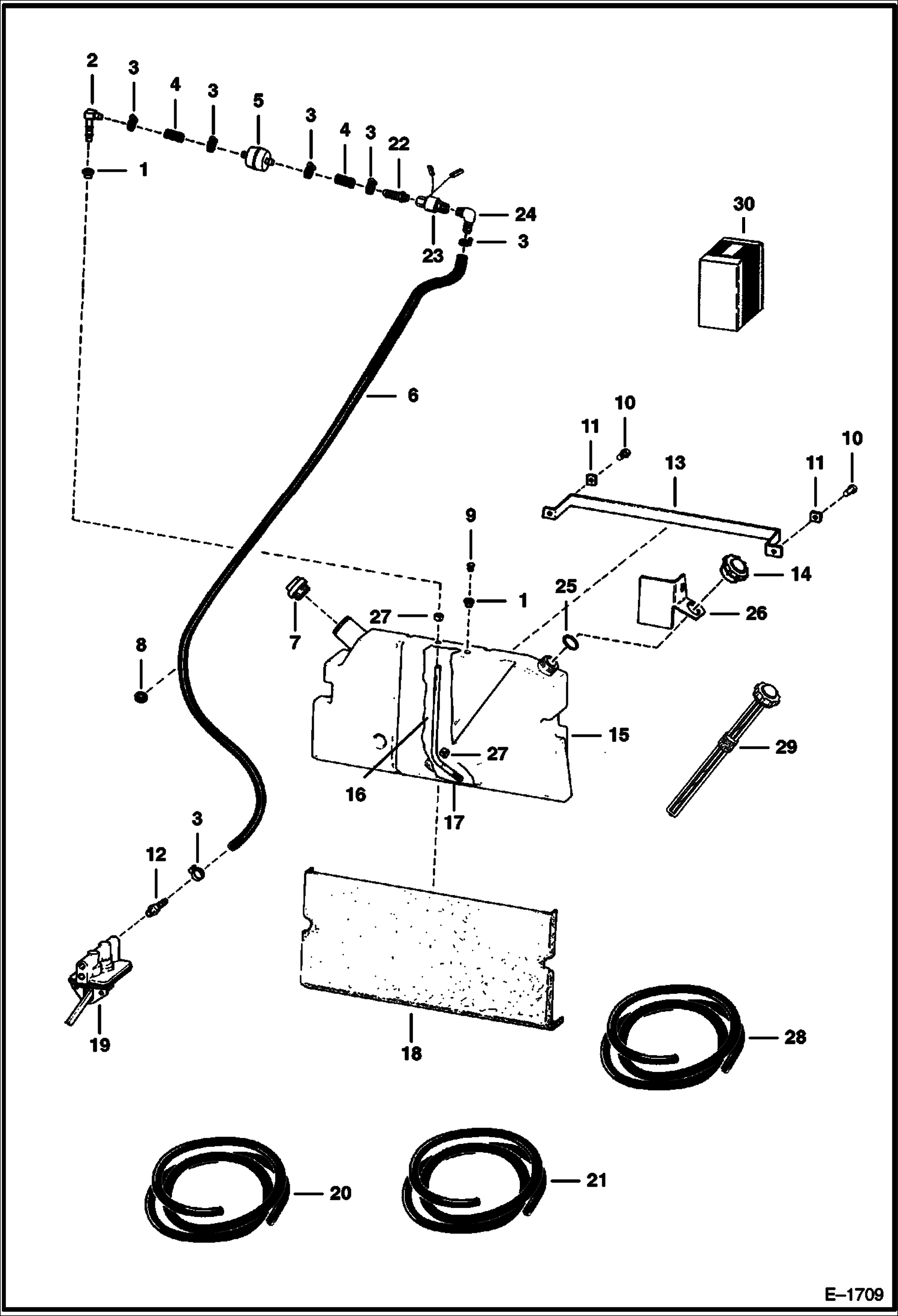 Схема запчастей Bobcat 400s - FUEL SYSTEM MAIN FRAME