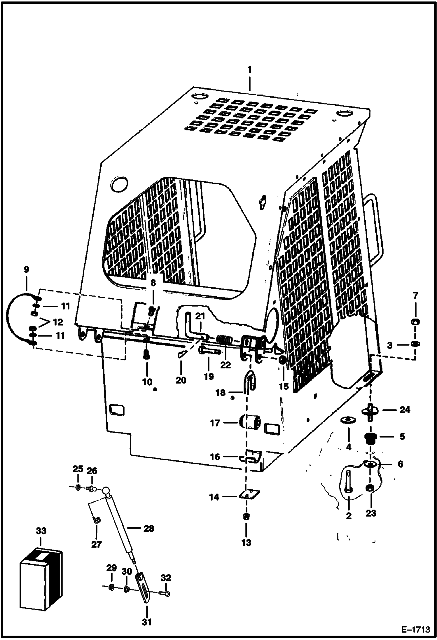 Схема запчастей Bobcat 400s - OPERATOR CAB MAIN FRAME