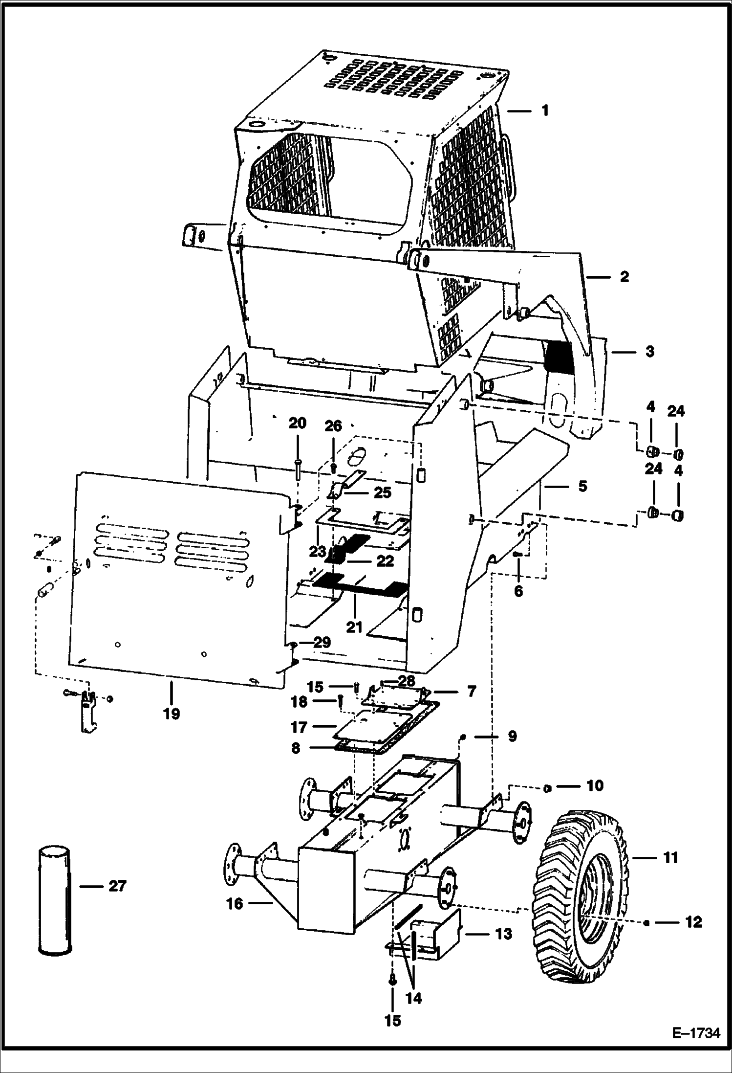 Схема запчастей Bobcat 600s - MAIN FRAME MAIN FRAME