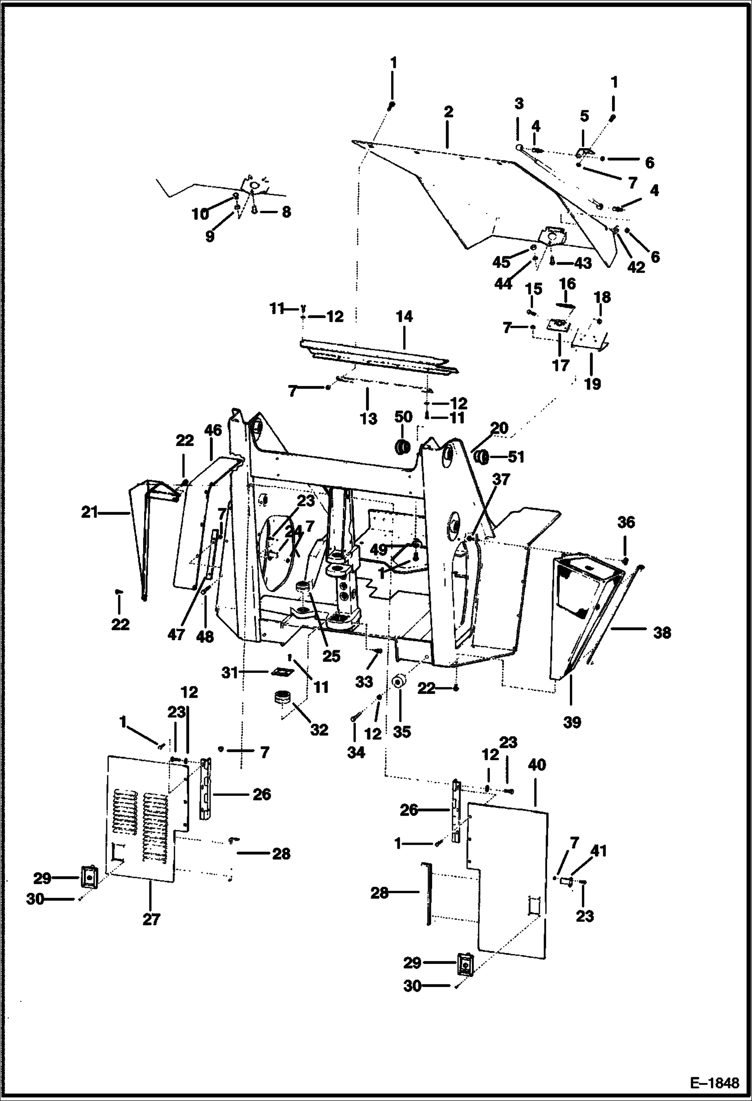 Схема запчастей Bobcat Articulated Loaders - FRONT FRAME MAIN FRAME