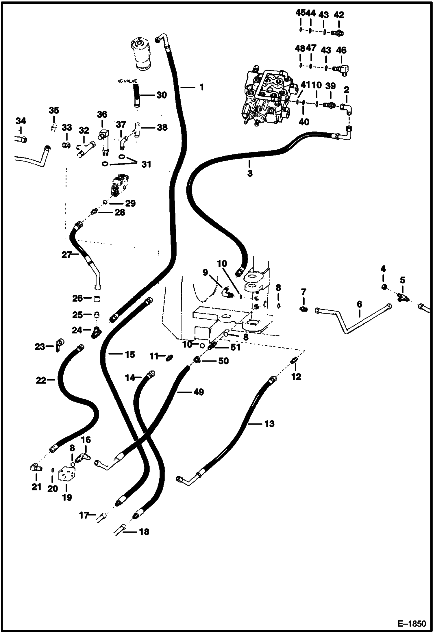 Схема запчастей Bobcat BACKHOE - BACKHOE (Rear Auxiliary Hydraulics) (2400) (2410) 911B/914B BACKHOE