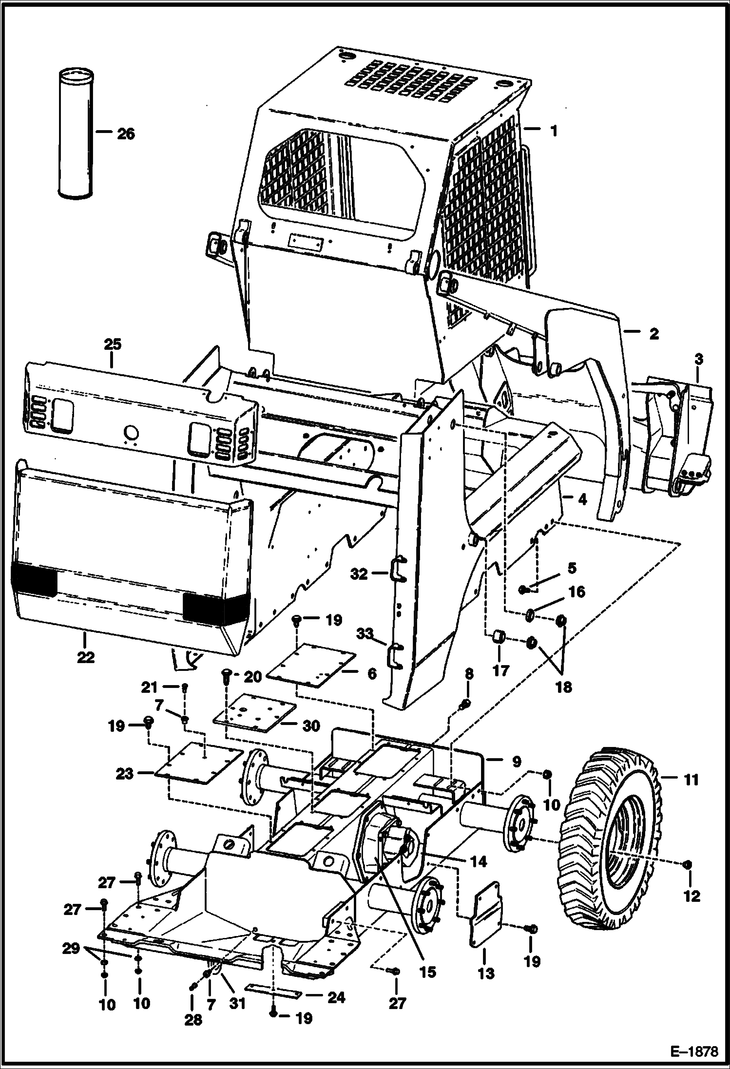Схема запчастей Bobcat 600s - MAIN FRAME MAIN FRAME
