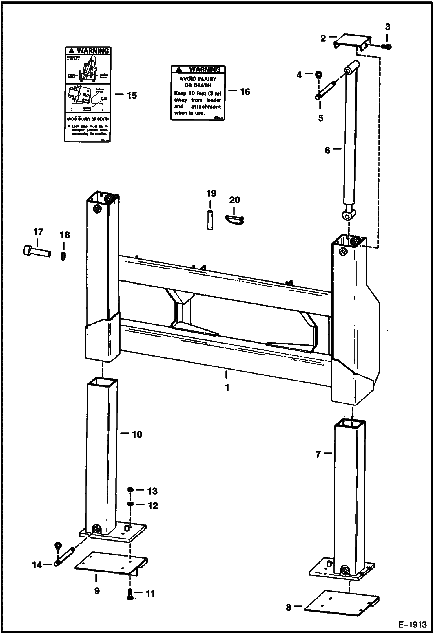Схема запчастей Bobcat BACKHOE - MAIN FRAME 937S 937S BACKHOE