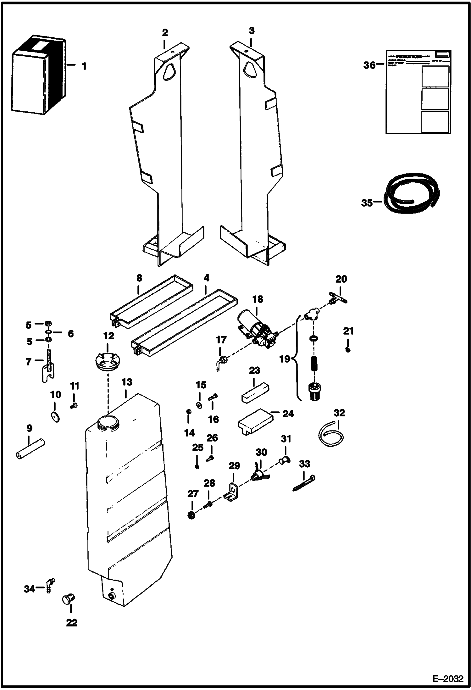 Схема запчастей Bobcat WATER KIT - WATER KIT (Quick-Tach) Loader
