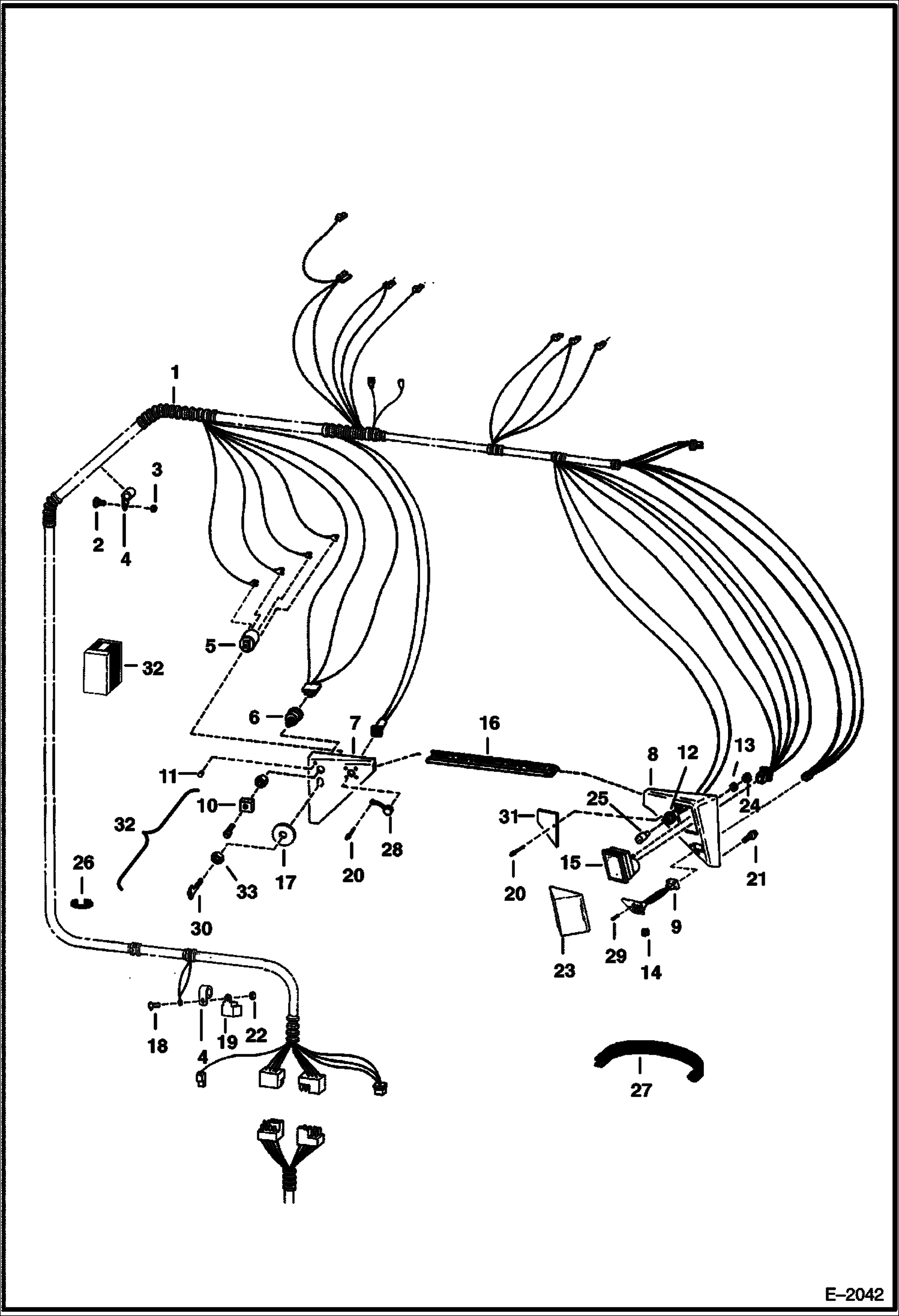 Схема запчастей Bobcat 700s - CAB ELECTRICAL CIRCUITRY (W/B.O.S.S. Option) ELECTRICAL SYSTEM