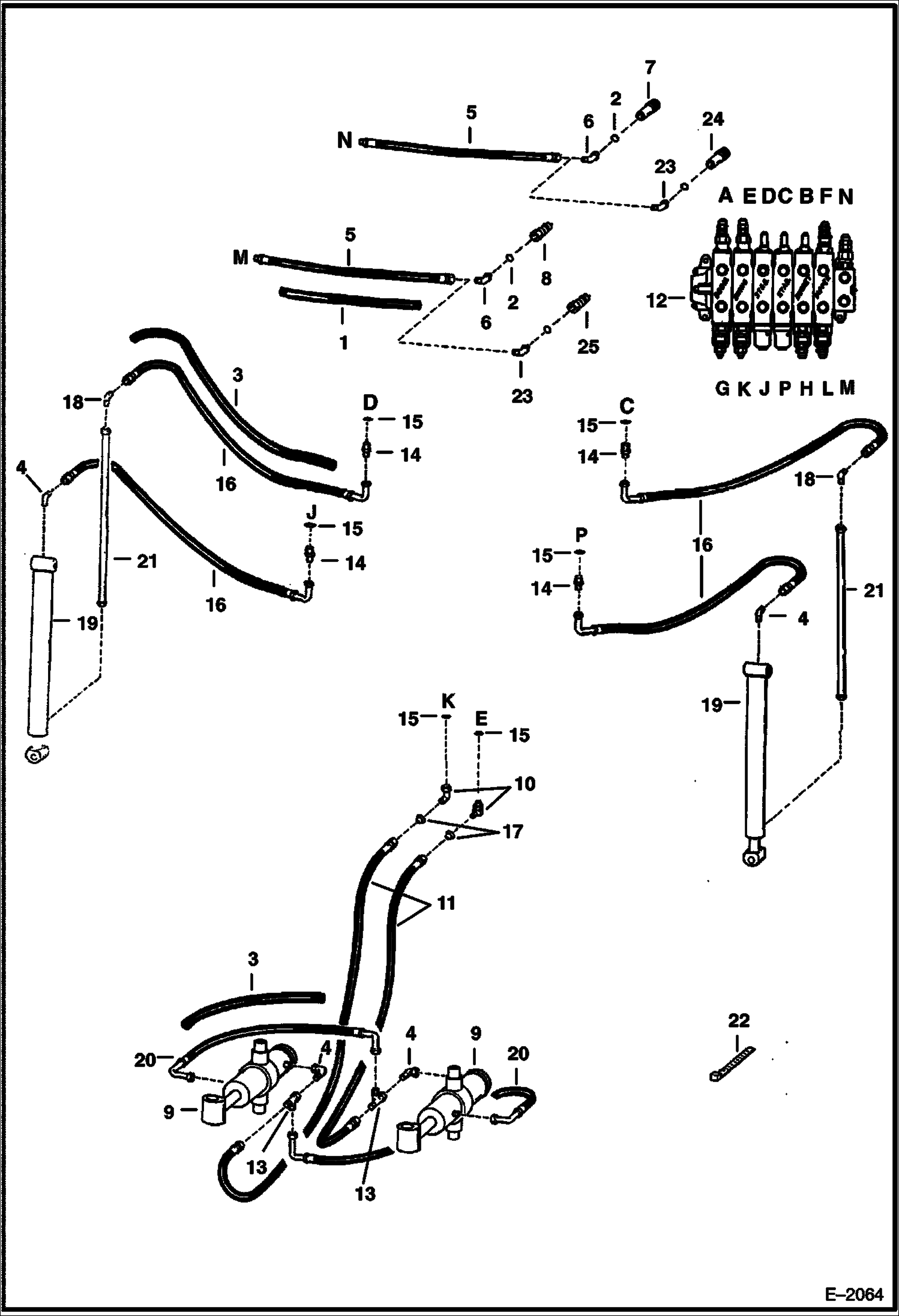 Схема запчастей Bobcat BACKHOE - HYDRAULICS - MAIN FRAME 730S 730S BACKHOE