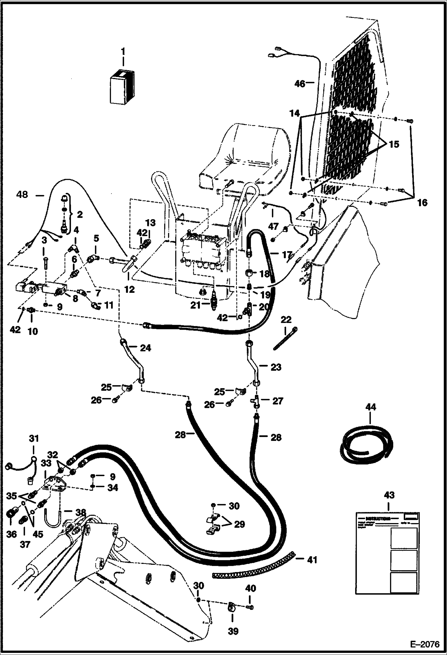 Схема запчастей Bobcat BREAKERS - BREAKER (Hydraulic Breaker Backhoe Mtg) (Use on 607, 709) Loader