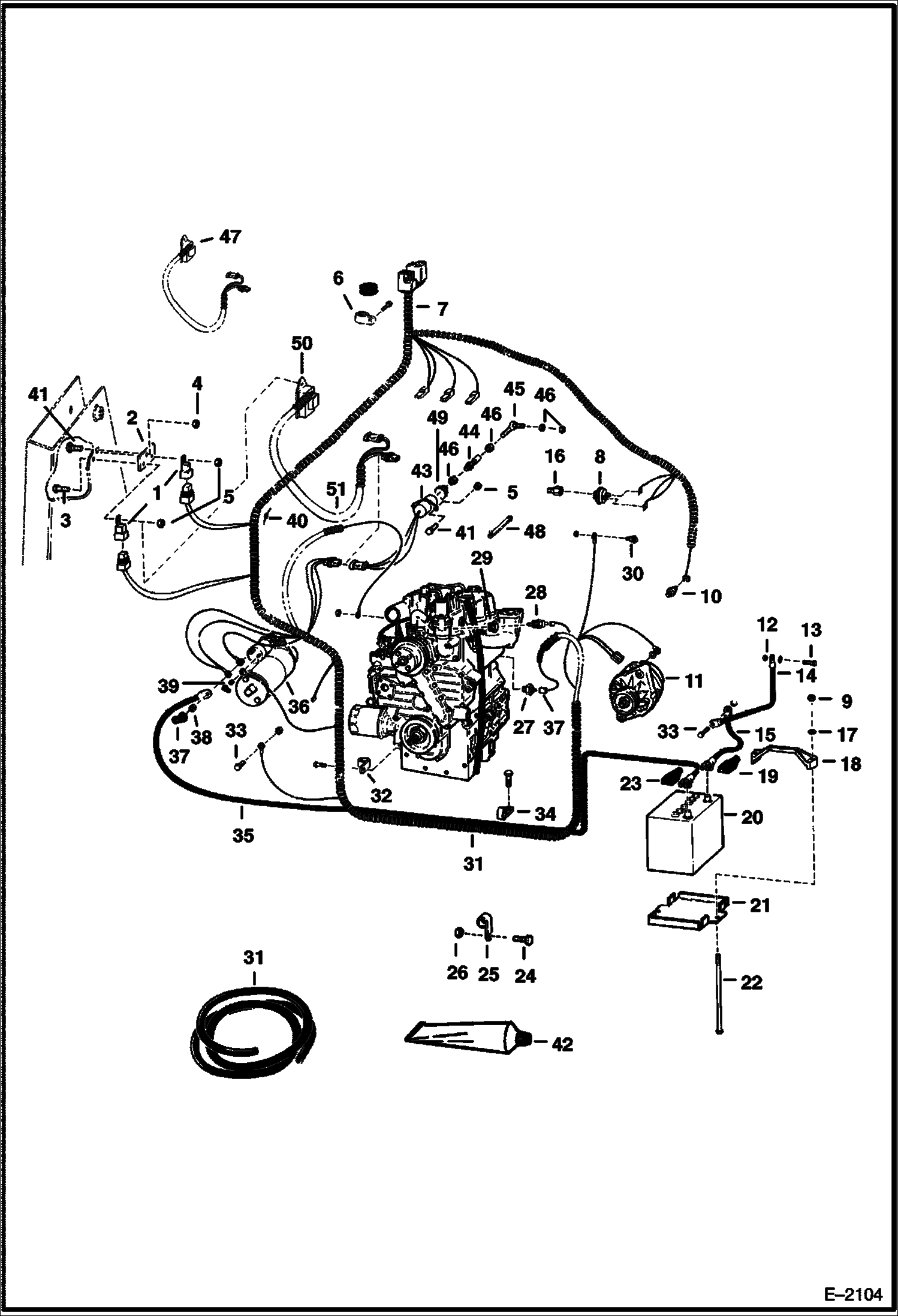 Схема запчастей Bobcat 700s - ENGINE ELECTRICAL CIRCUITRY ELECTRICAL SYSTEM