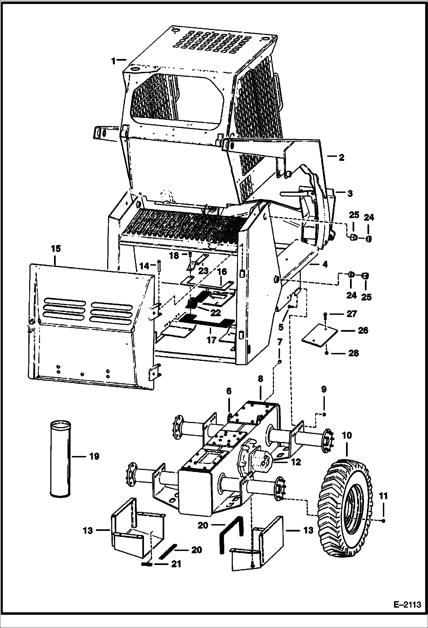 Схема запчастей Bobcat 700s - MAIN FRAME MAIN FRAME