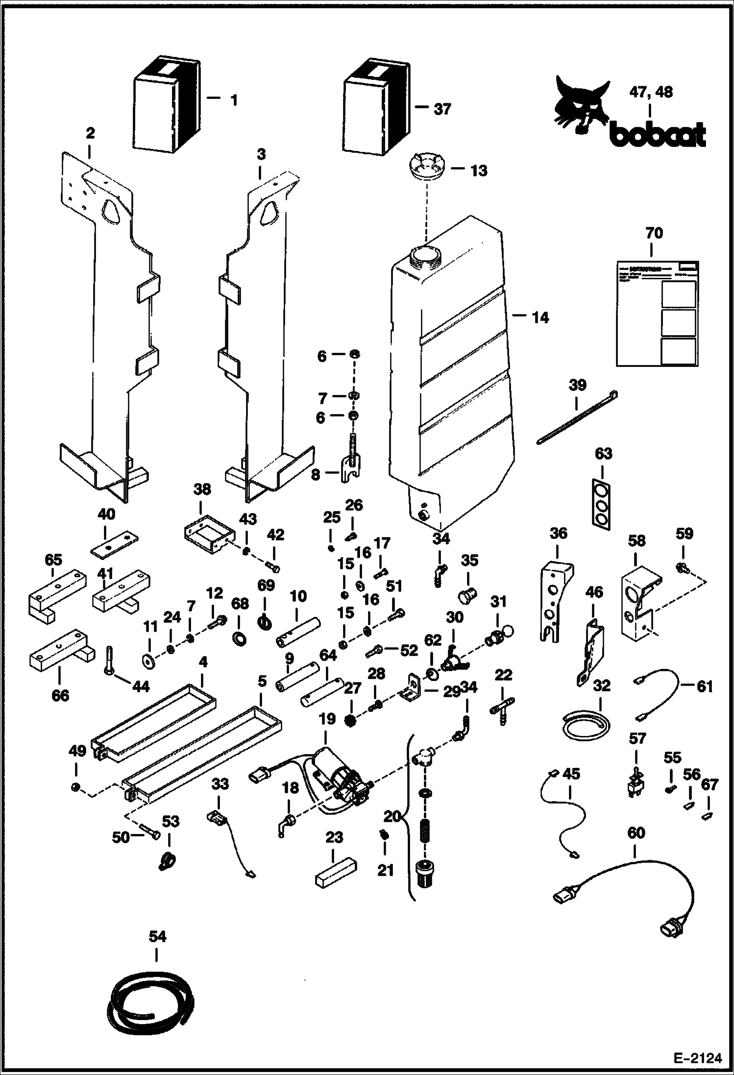 Схема запчастей Bobcat WATER KIT - 800 SERIES WATER KIT (Water Pump Mounted on Mounting Brackets) Loader