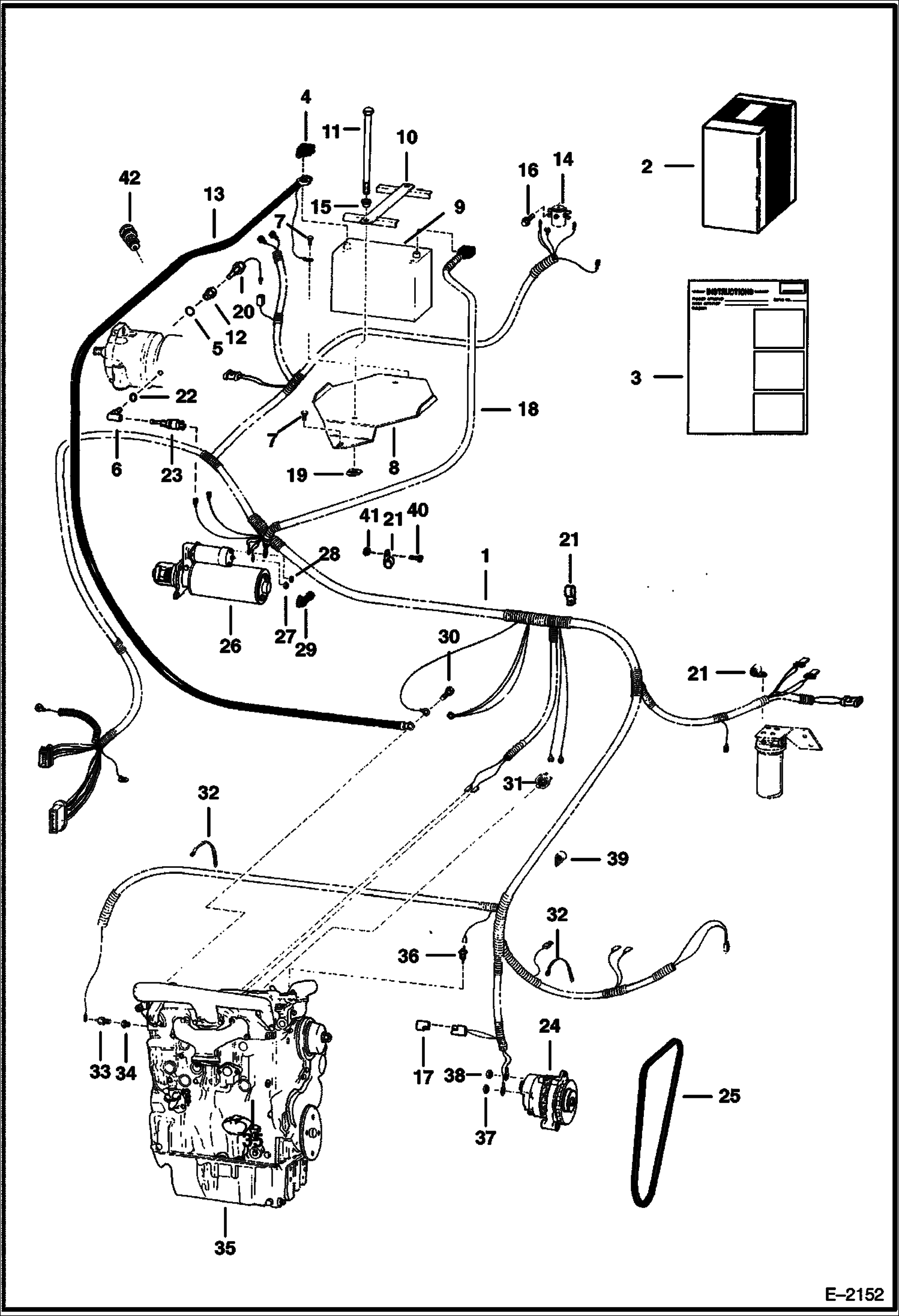 Схема запчастей Bobcat Articulated Loaders - ENGINE ELECTRICAL ELECTRICAL SYSTEM