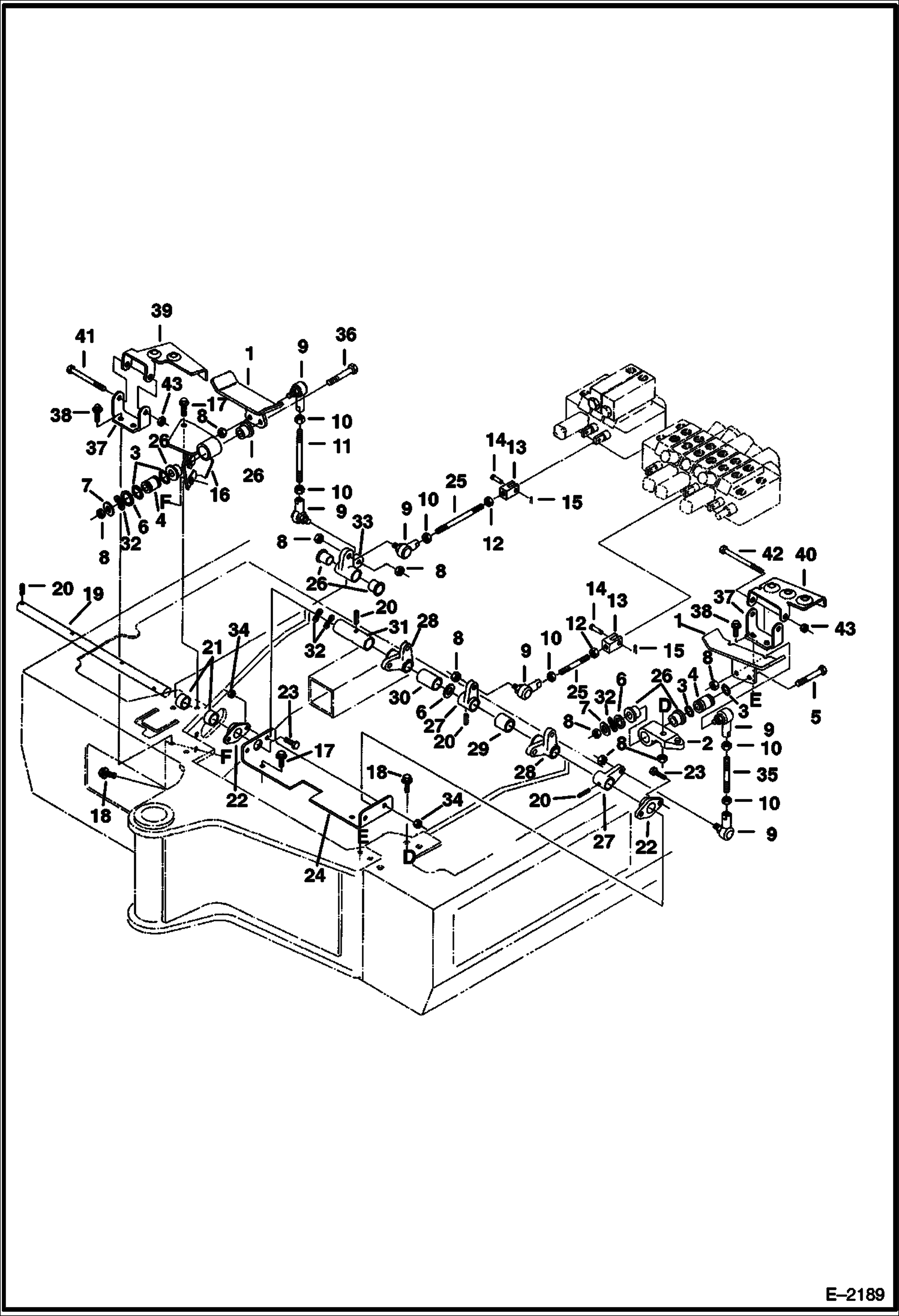 Схема запчастей Bobcat 320 - BOOM SWING & AUXILIARY PEDAL CONTROLS
