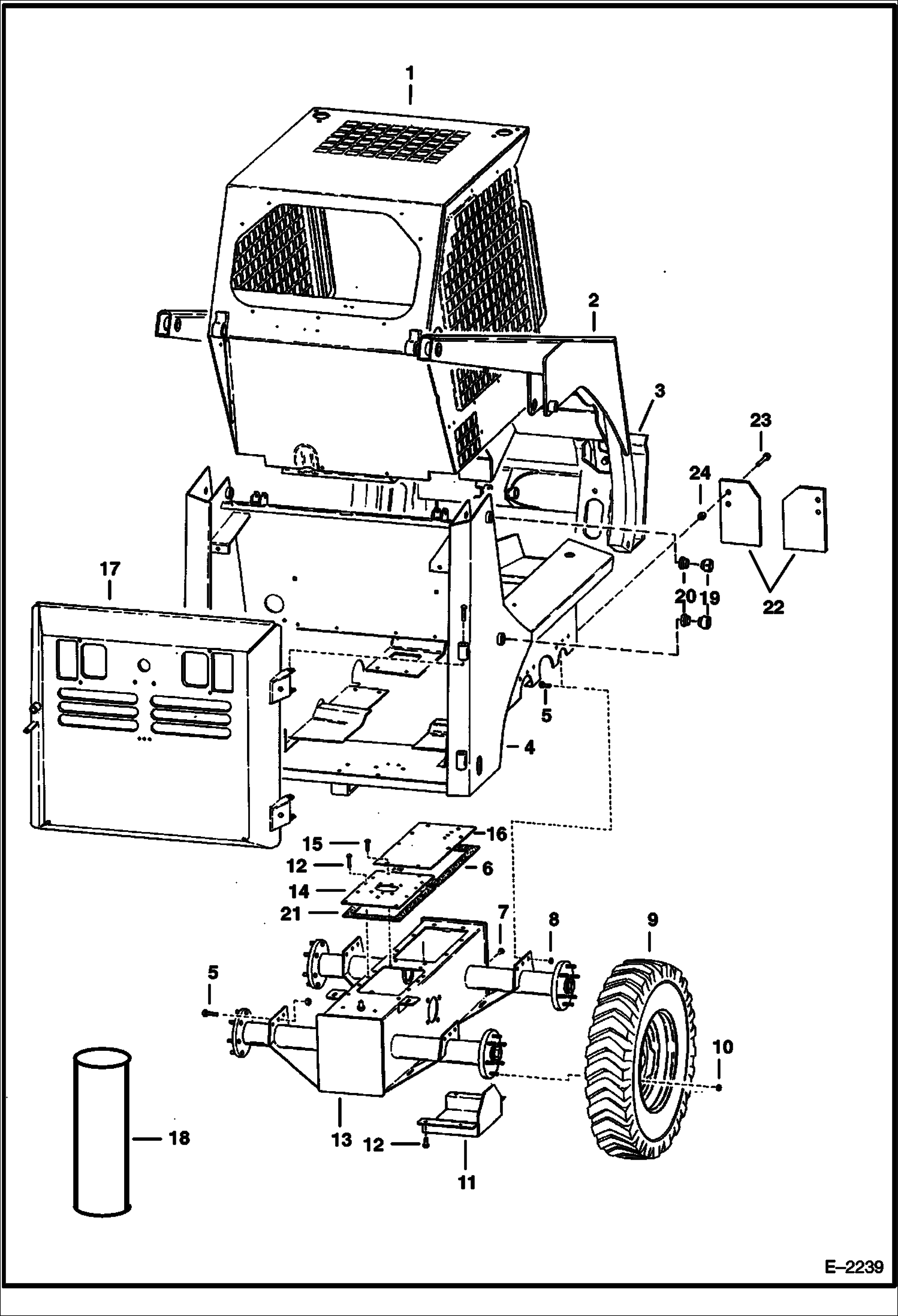 Схема запчастей Bobcat 500s - MAIN FRAME MAIN FRAME