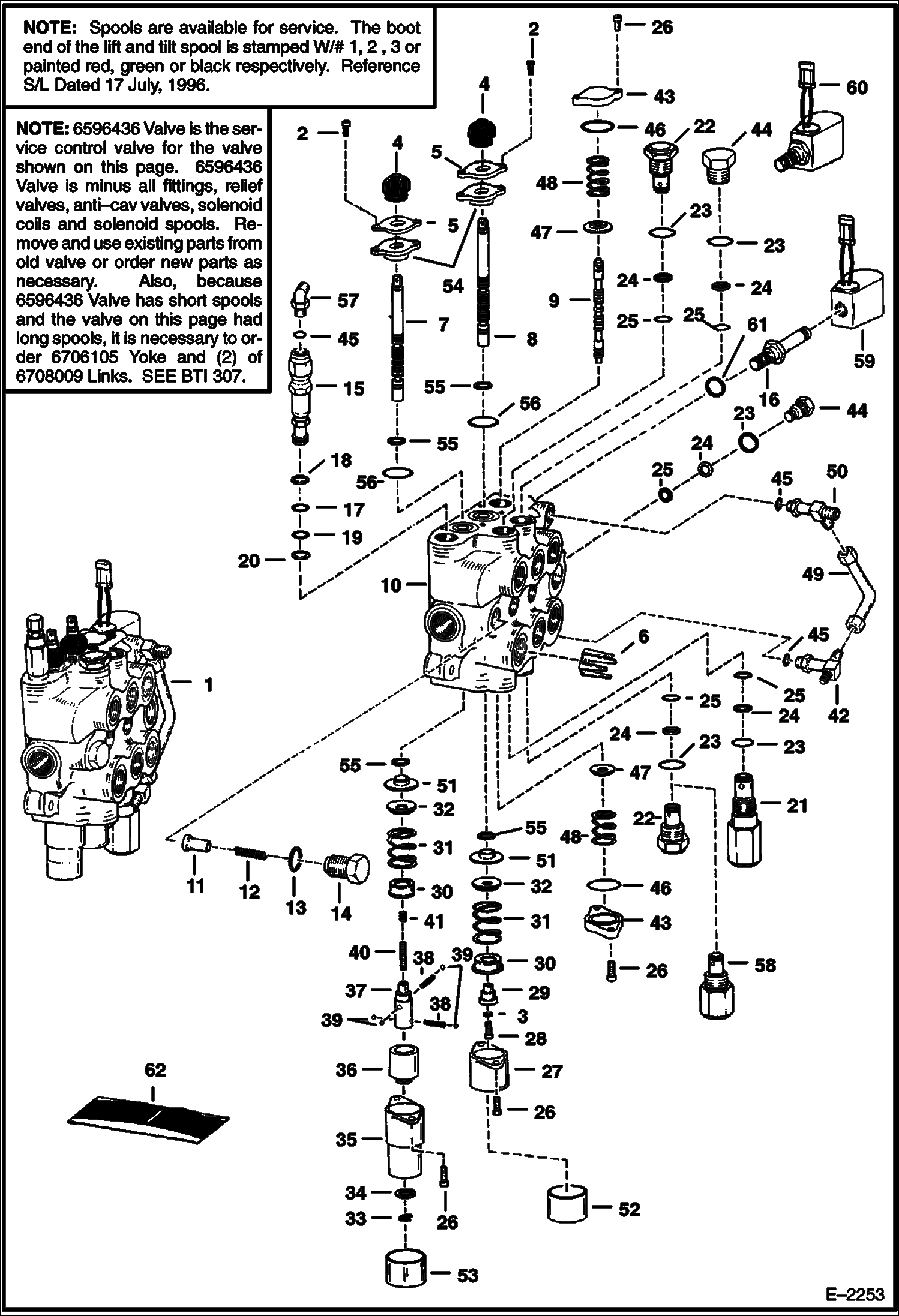 Схема запчастей Bobcat 700s - HIGH FLOW HYDRAULICS (Hydraulic Control Valve) HIGH FLOW HYDRAULICS