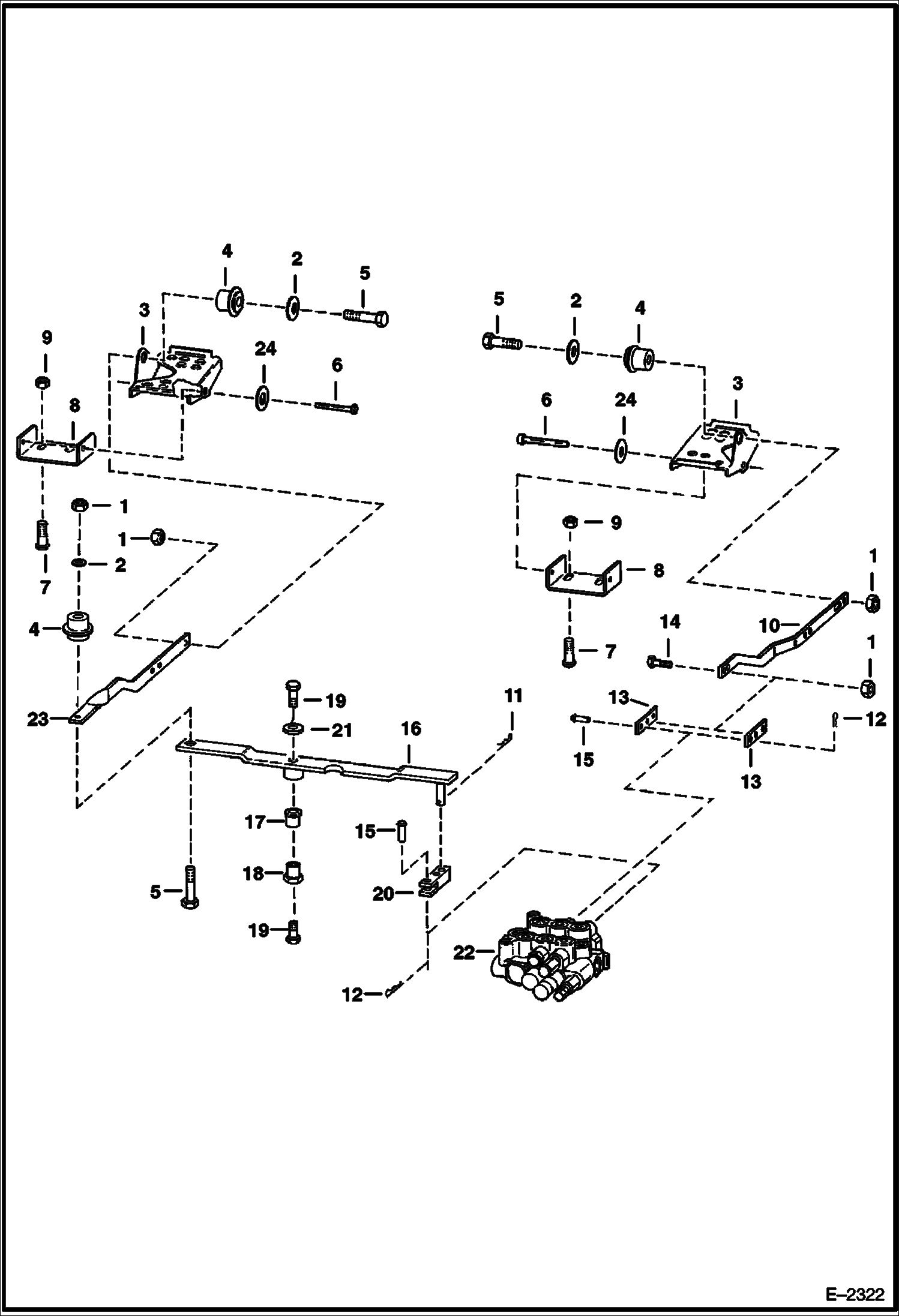 Схема запчастей Bobcat 800s - CONTROL PEDALS HYDRAULIC SYSTEM