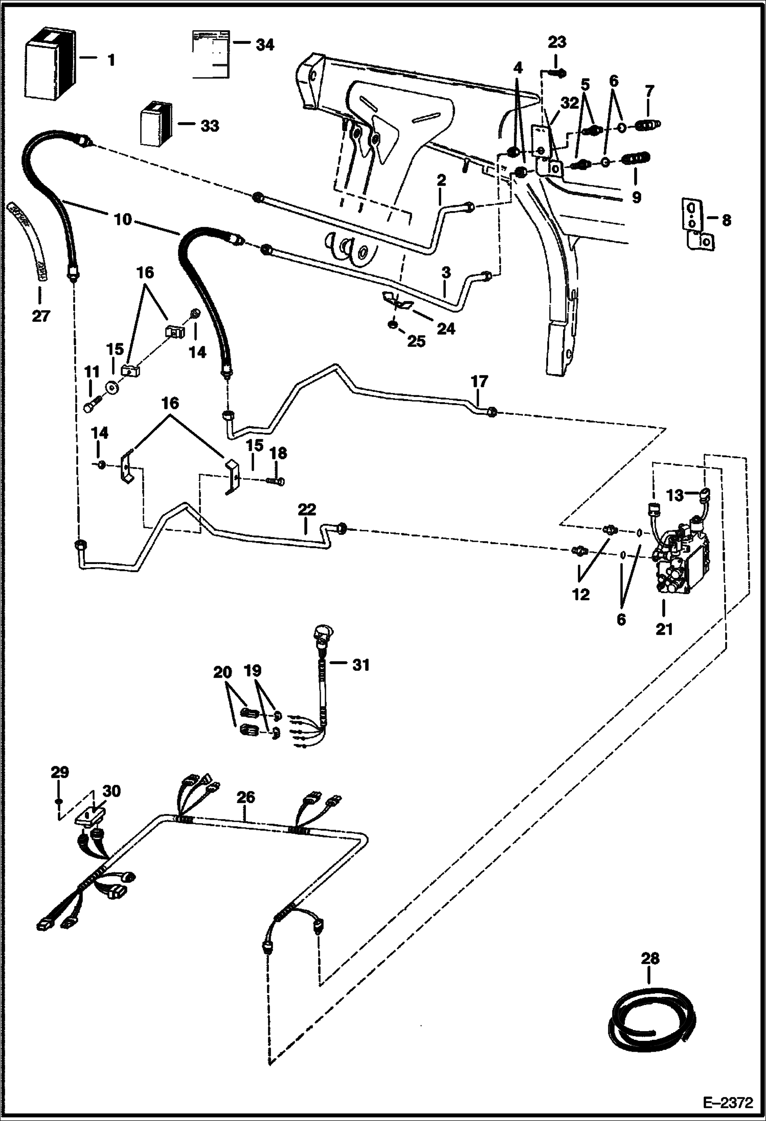Схема запчастей Bobcat 700s - FRONT AUXILIARY KIT (W/FF Couplers) (S/N 5096 40660 & Above, 5096 16542-34999) ACCESSORIES & OPTIONS