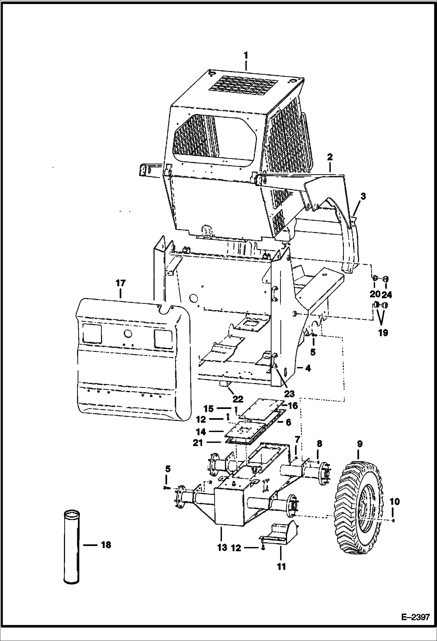 Схема запчастей Bobcat 500s - MAIN FRAME MAIN FRAME